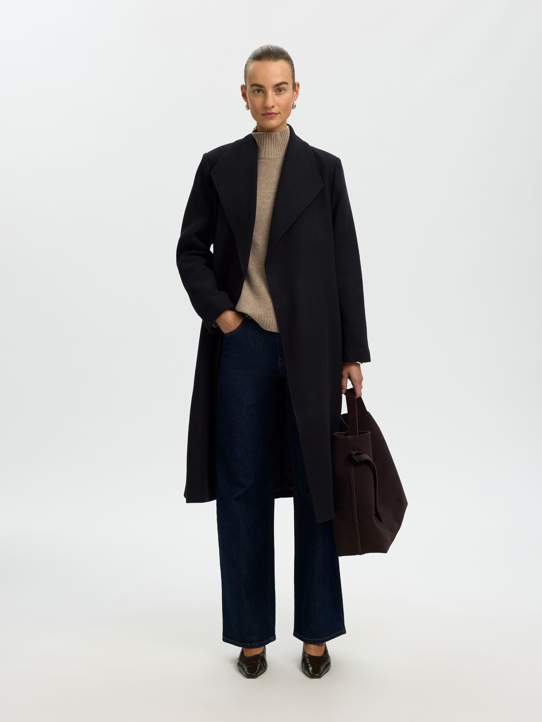 WOOL BLEND LONG COAT