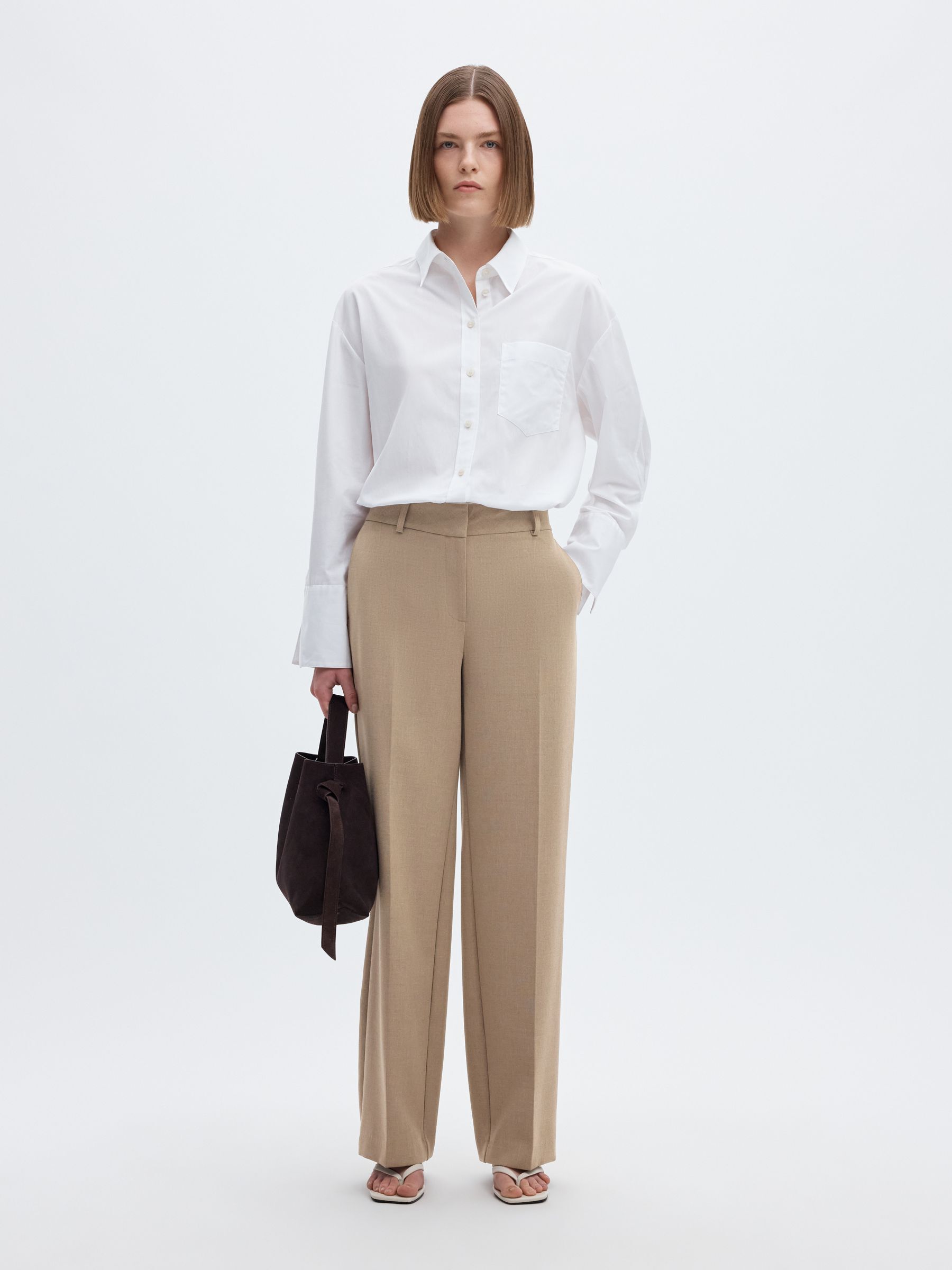 VISCOSE BLEND TROUSERS