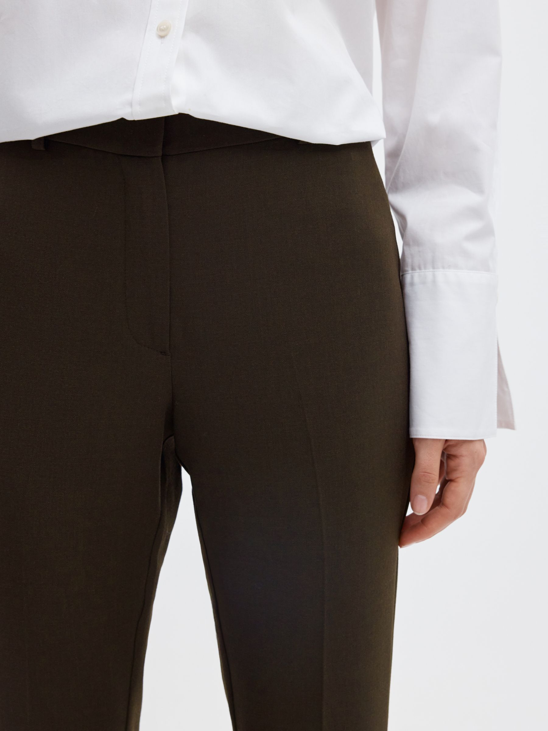 SLIM FIT FLARED TROUSERS