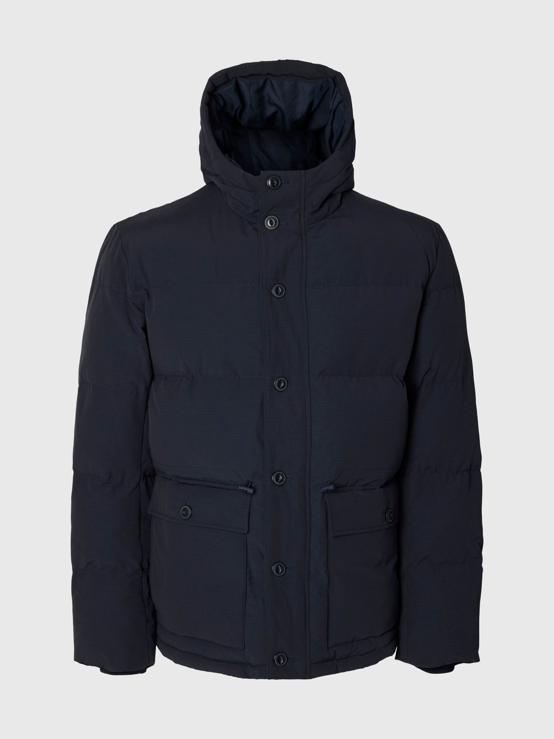 ADJUSTABLE WAIST PUFFER JACKET