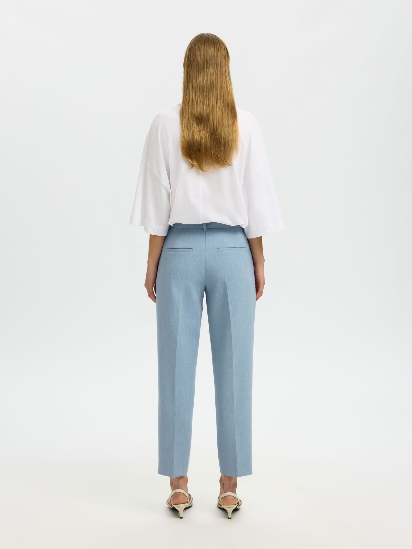 CROPPED TAPERED TROUSERS