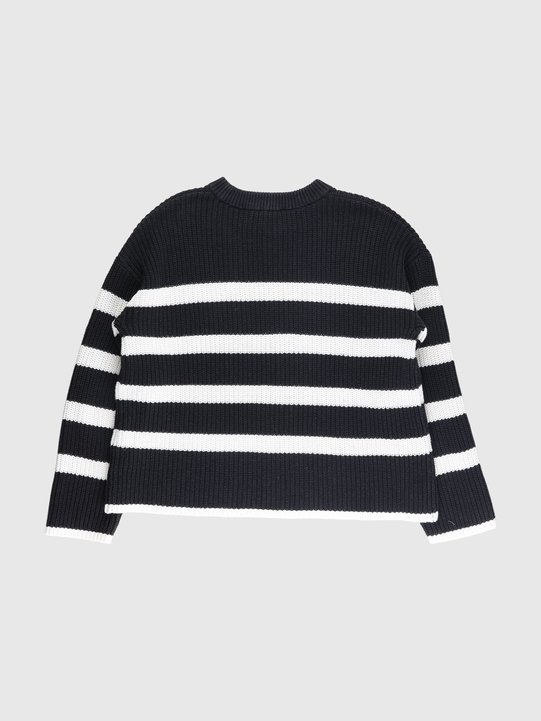 GESTREIFTER STRICKPULLOVER