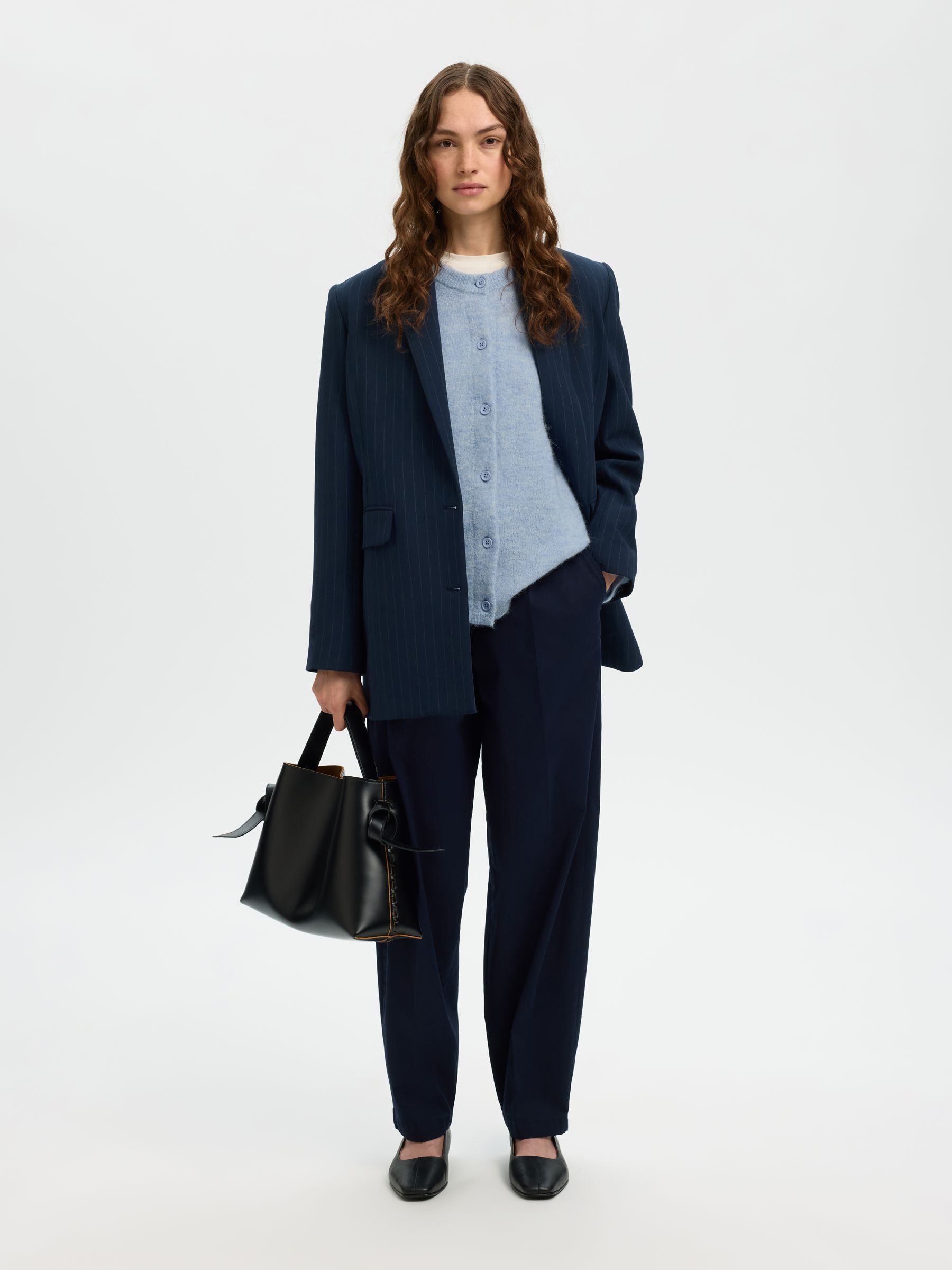 WOOL BLEND KNITTED CARDIGAN