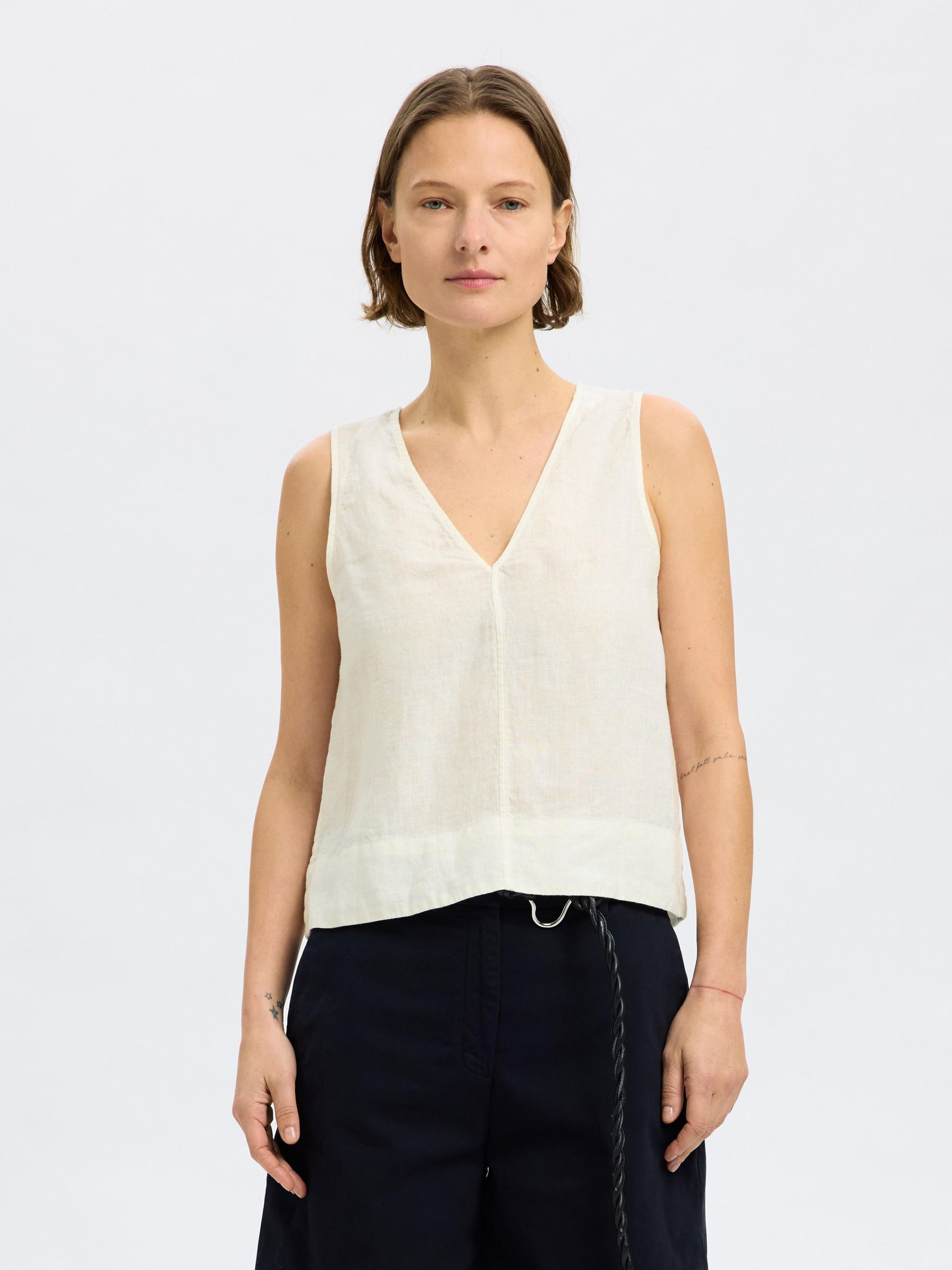 100% LINEN REVERSIBLE TOP