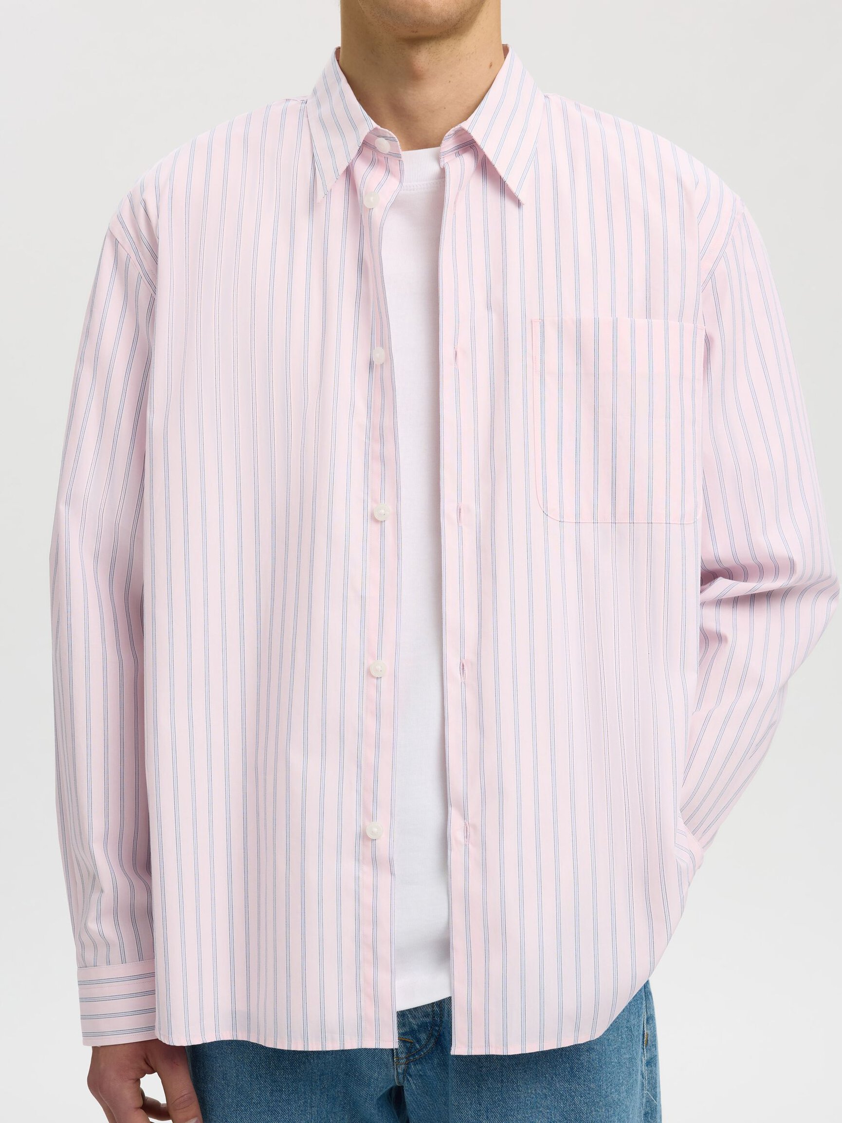 RELAXED FIT LANGÆRMET SKJORTE