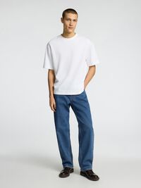 220 LOOSE FIT JEANS, Medium Blue Denim, highres