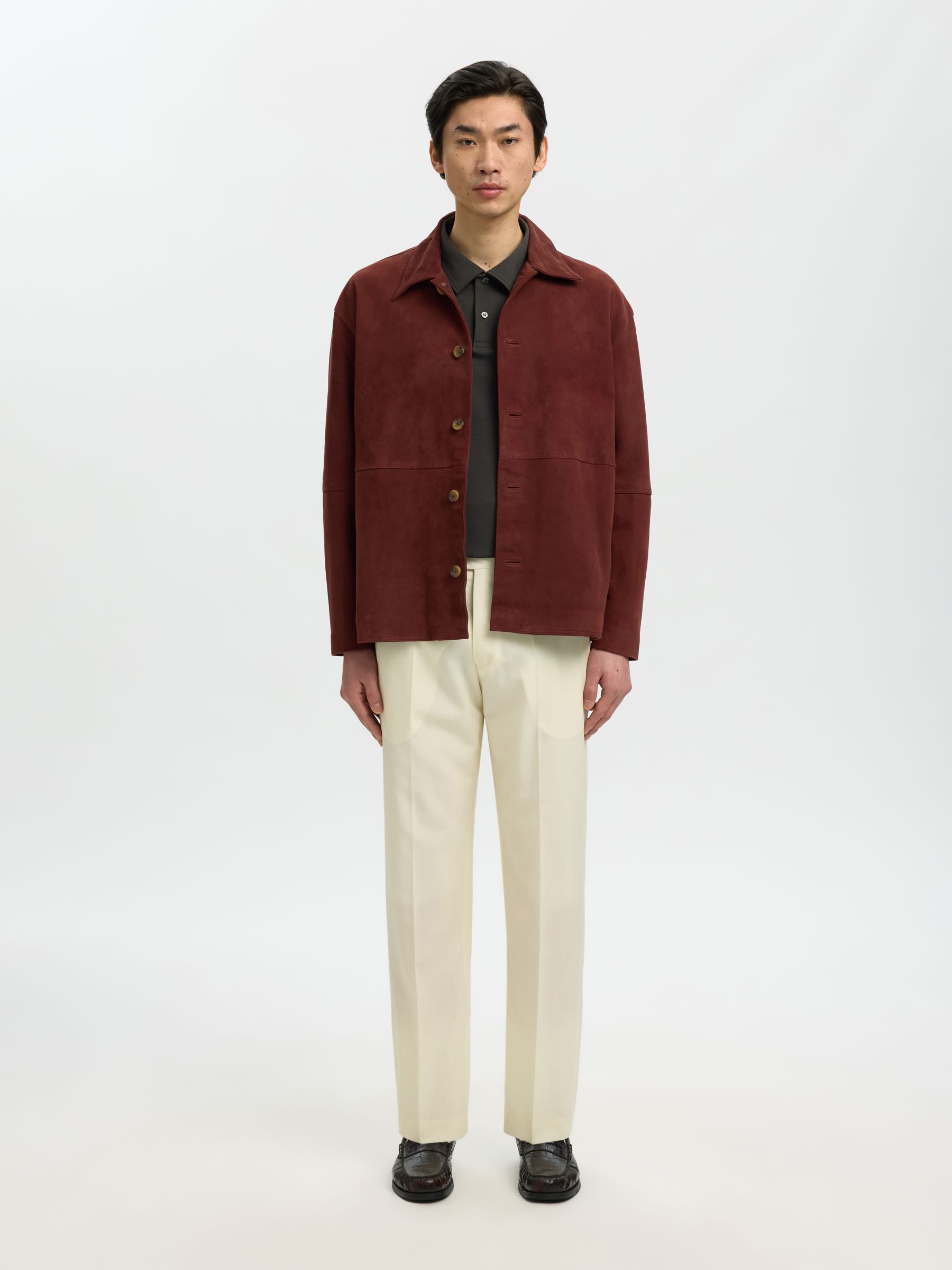 100% SUEDE OVERSHIRT
