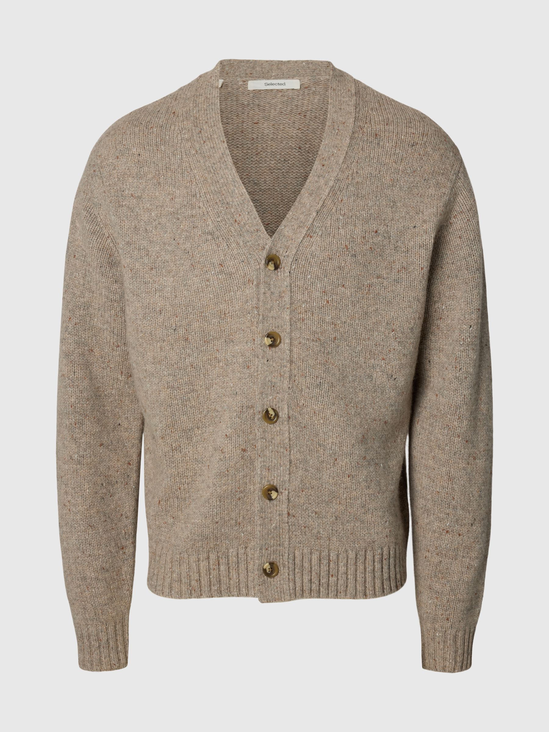 RELAXED FIT WOOL BLEND CARDIGAN
