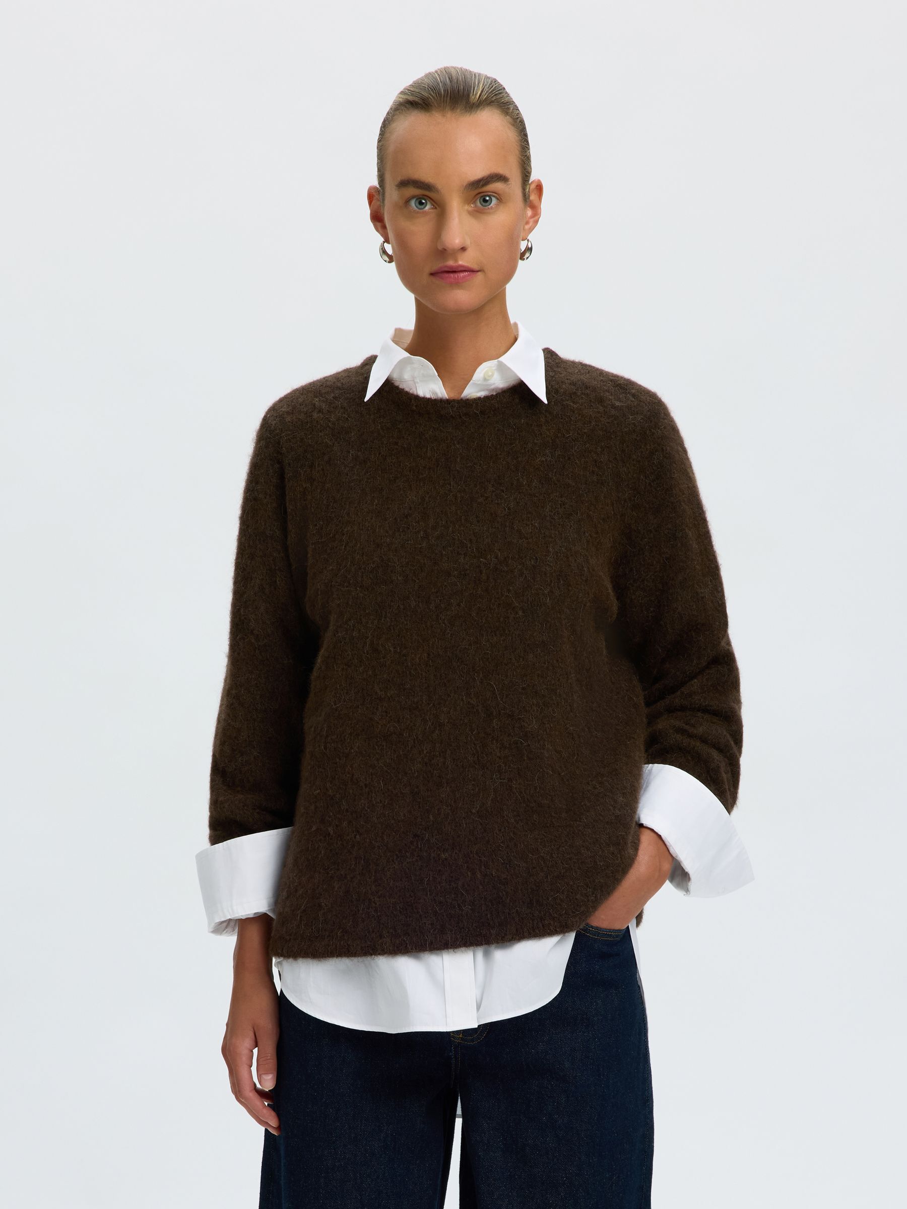 WOOL BLEND KNITTED JUMPER