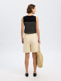 WIDE FIT HØJTALJEDE SHORTS, Birch, highres