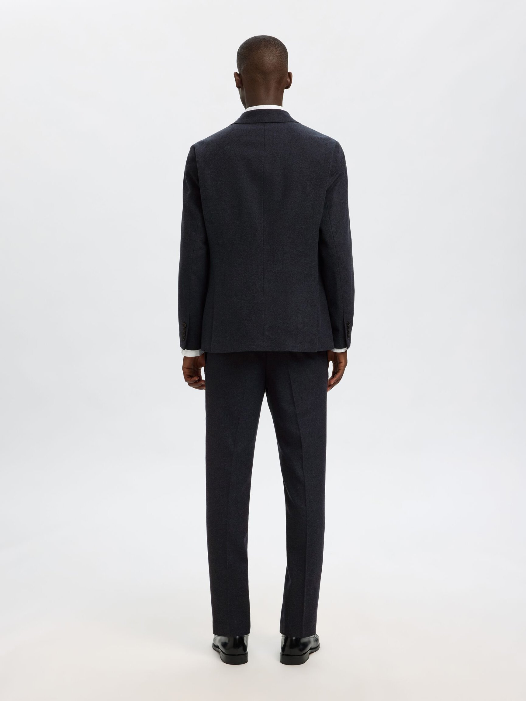 CHECKED WOOL BLEND BLAZER