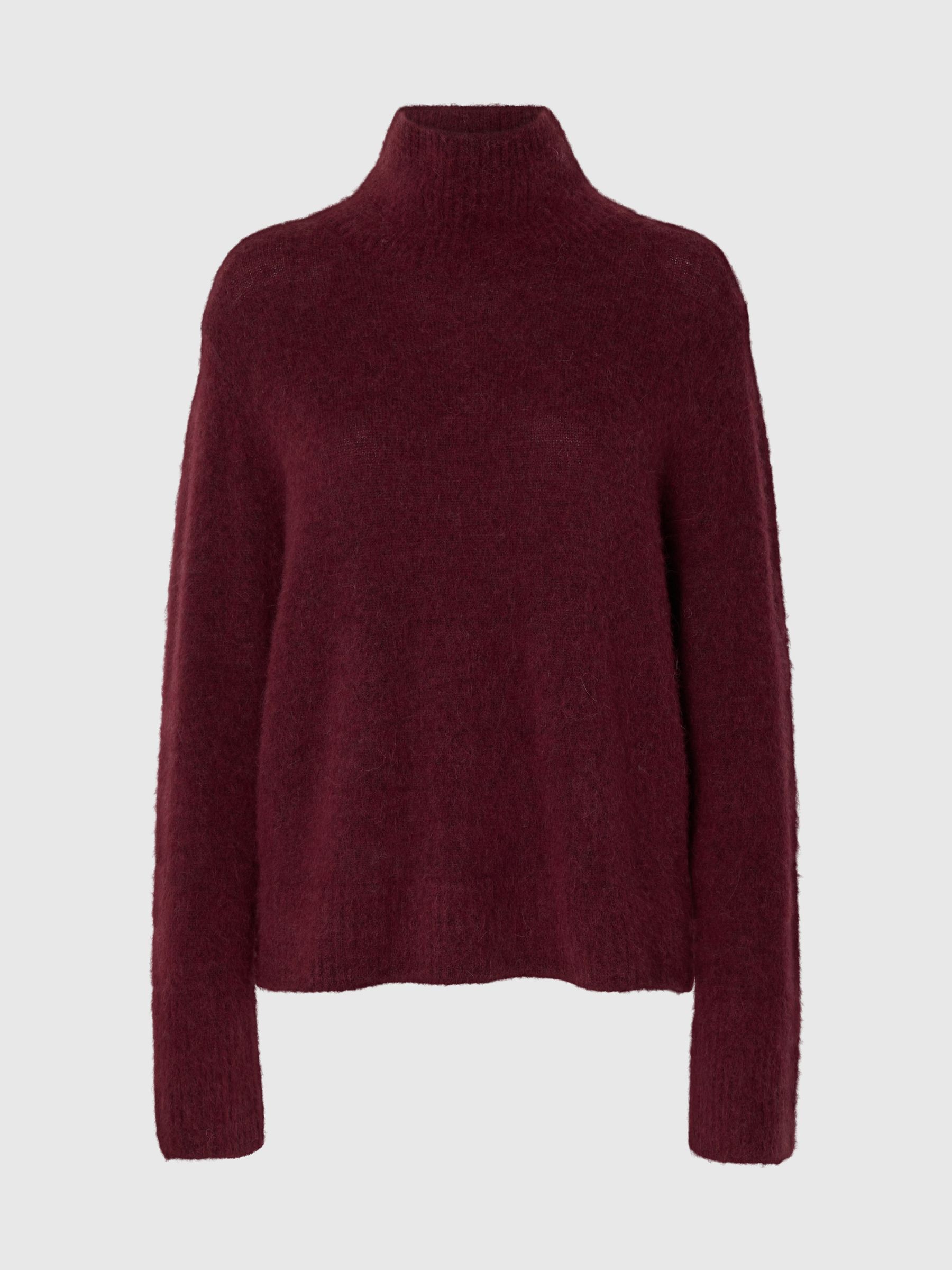 WOOL BLEND HIGH-NECK JUMPER