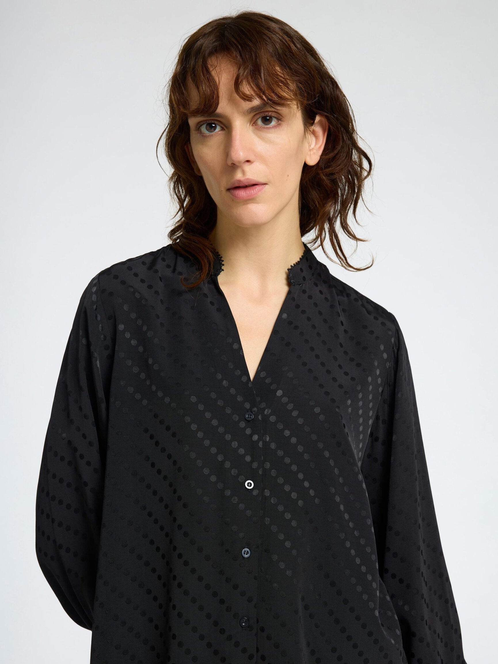 VISCOSEMIX SHIRT MET LANGE MOUWEN