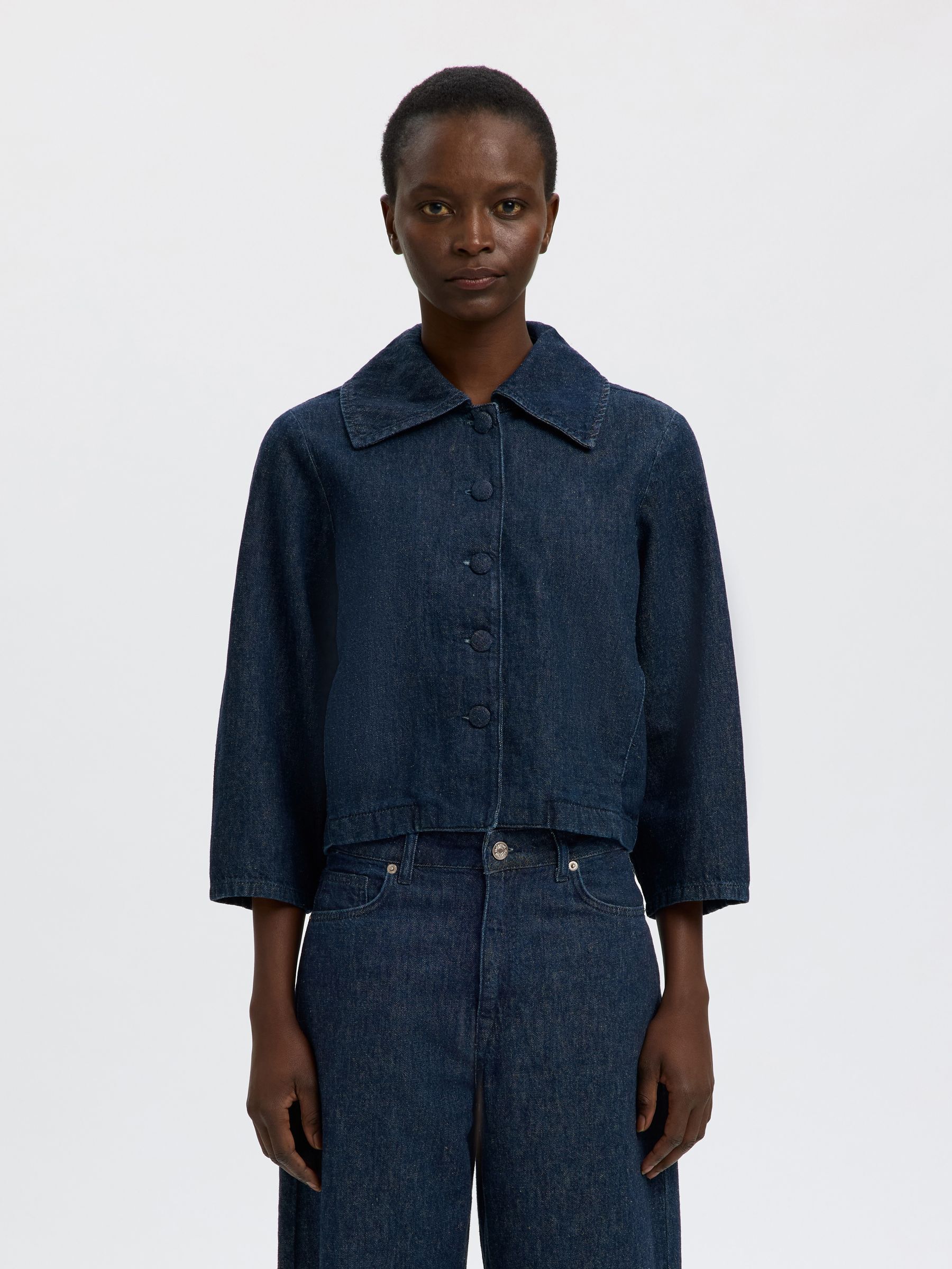 3/4 SLEEVED  DENIM JACKET