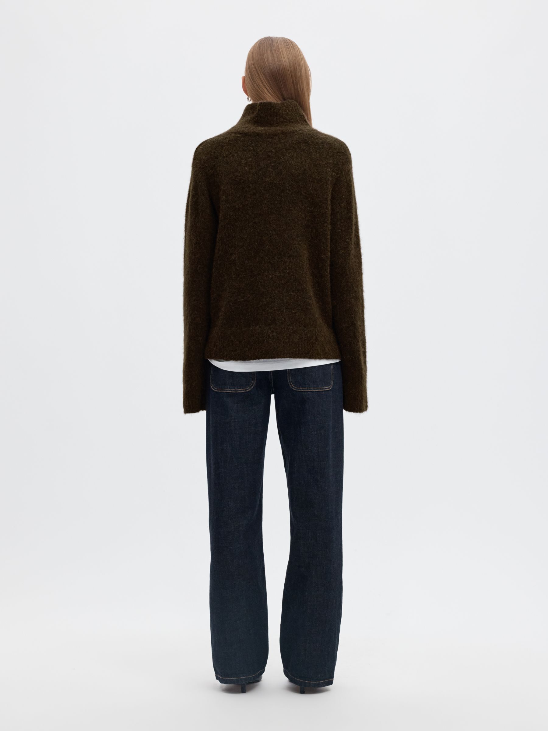 WOOL BLEND HIGH-NECK JUMPER