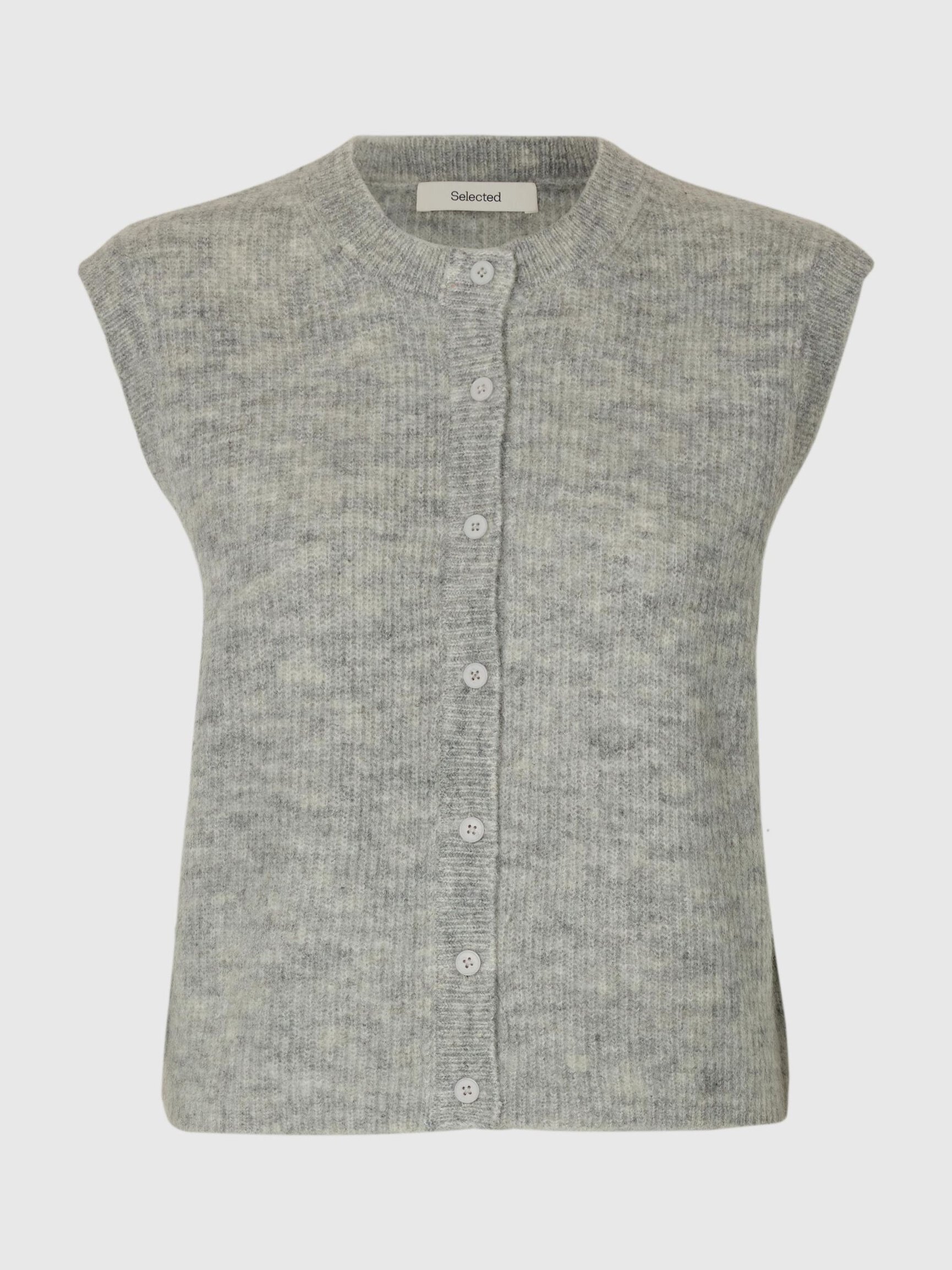 WOOL BLEND KNITTED VEST