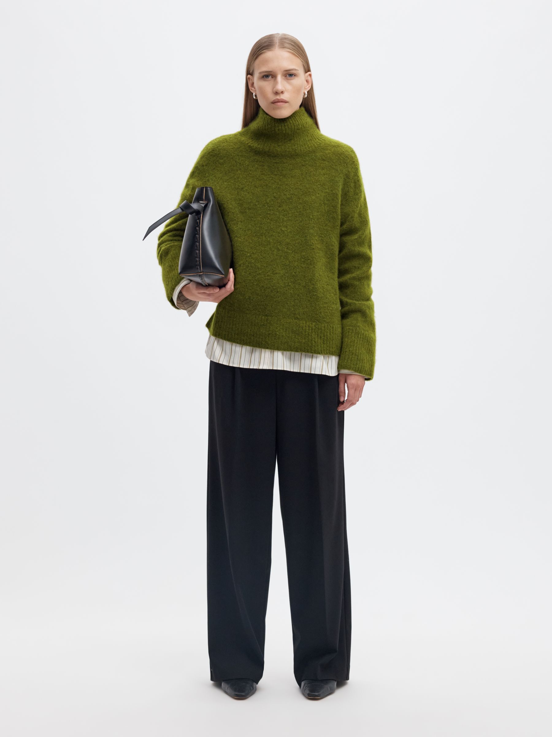 WOOL BLEND HIGH-NECK JUMPER