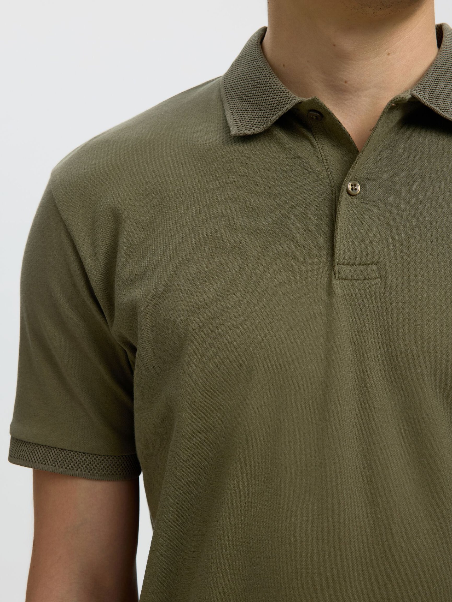 MANCHES COURTES POLO EN MAILLE