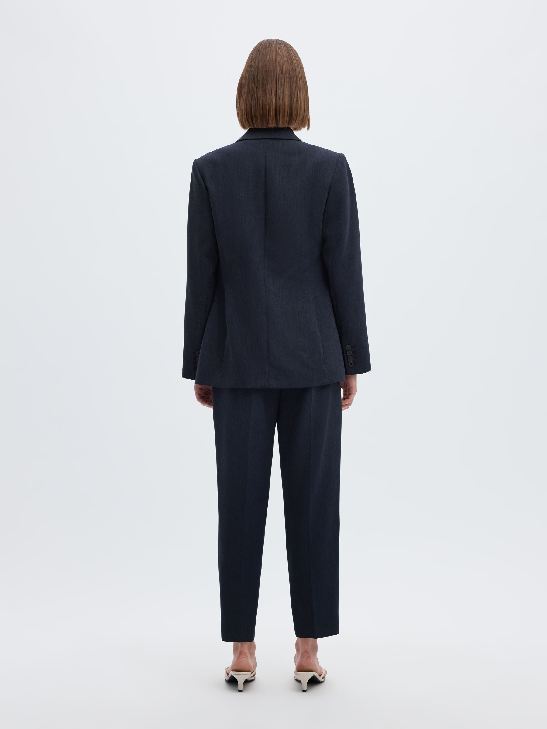 VISCOSE BLEND CROPPED TROUSERS