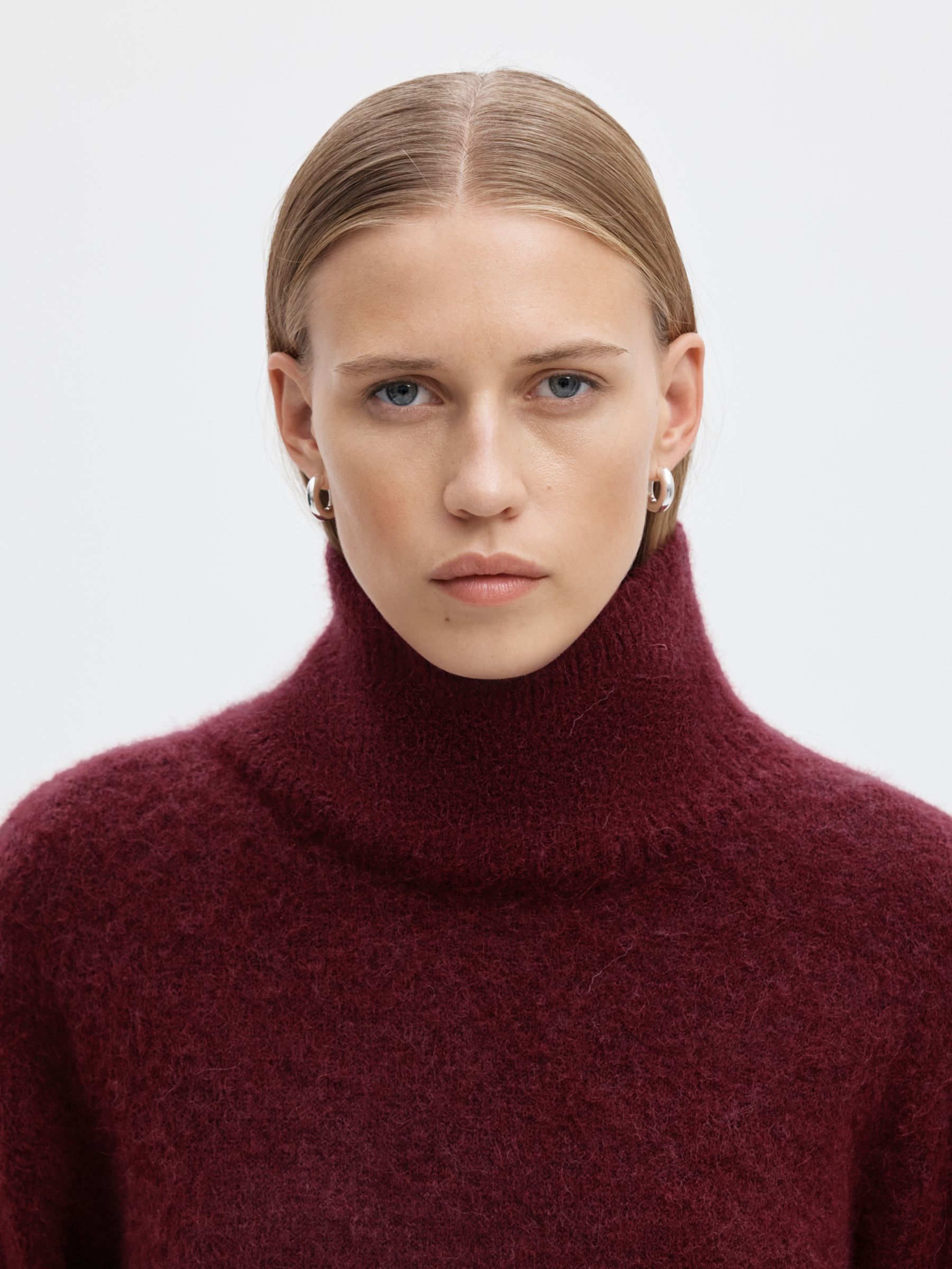 WOOL BLEND HIGH-NECK JUMPER