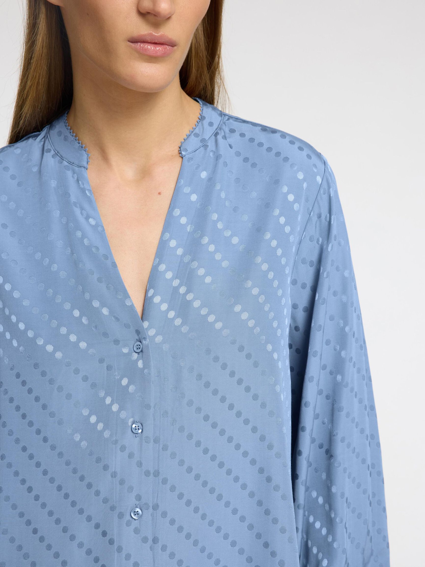 VISCOSEMIX SHIRT MET LANGE MOUWEN