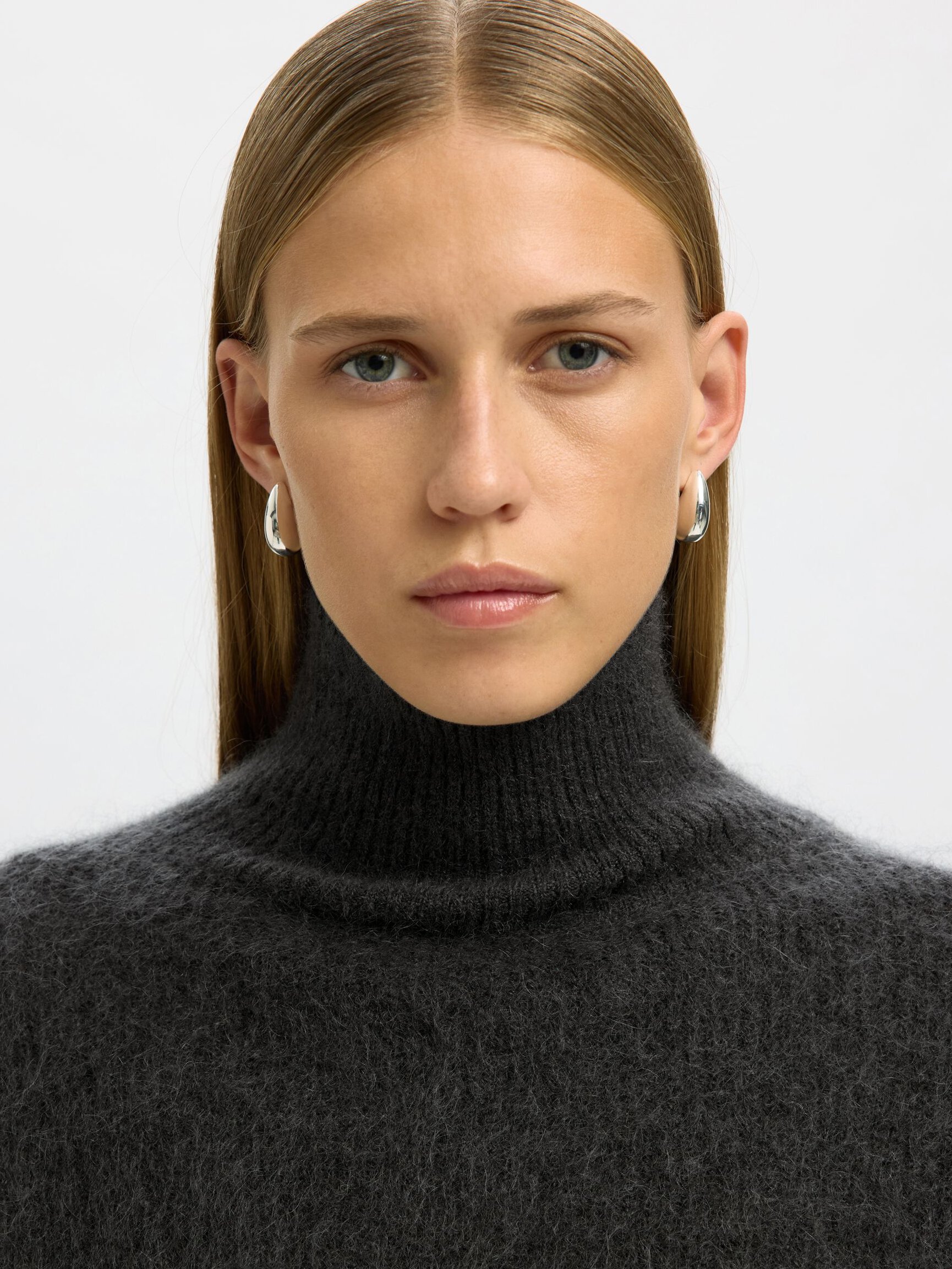 MOHAIR BLEND KNITTED JUMPER