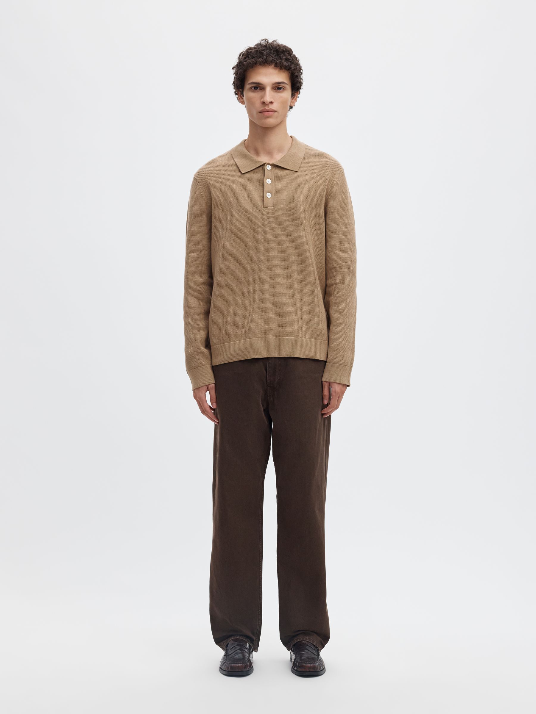 STRUCTURED COTTON POLO SHIRT