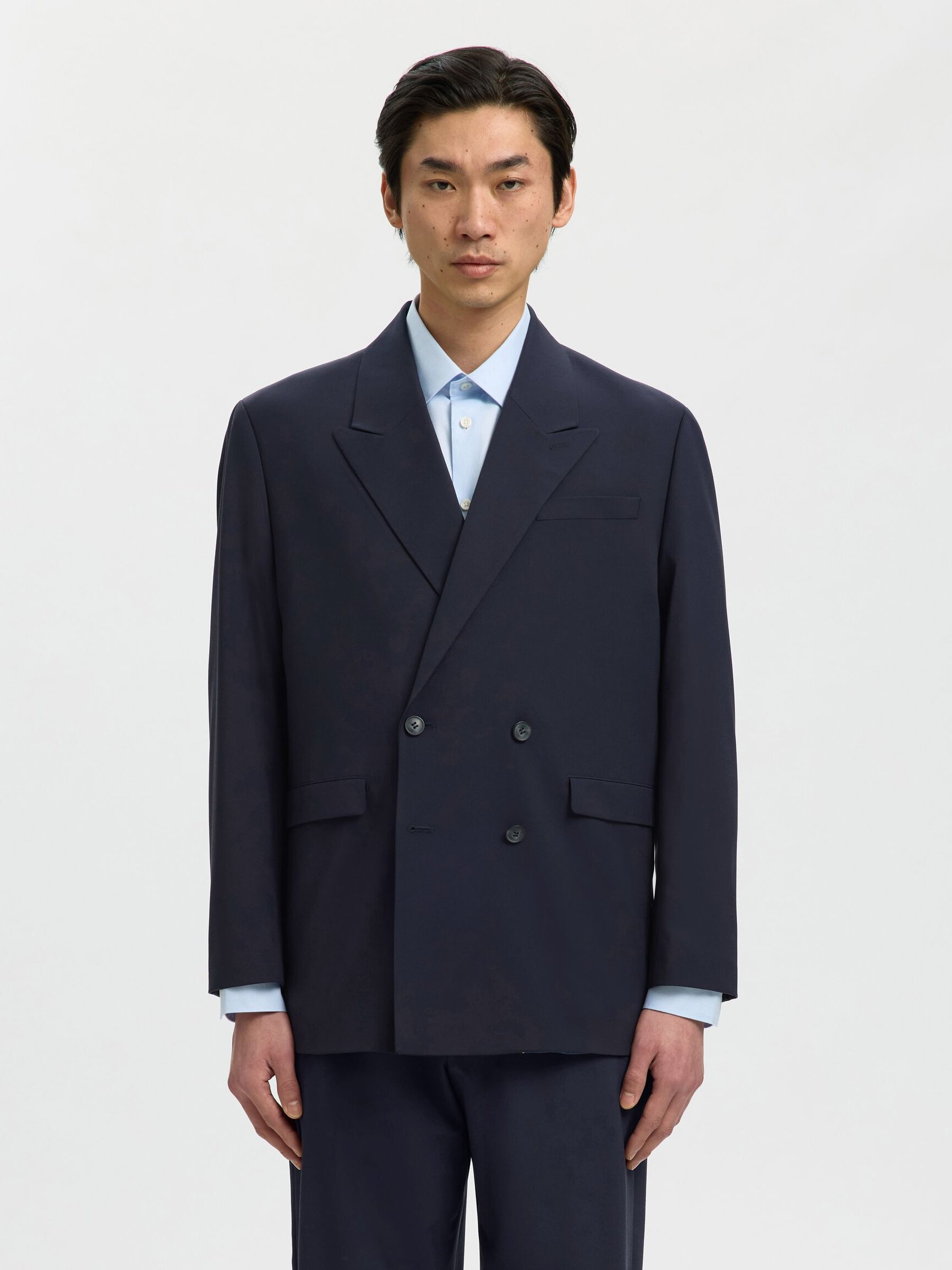 RELAXED FIT DOUBLE-BREASTED BLAZER