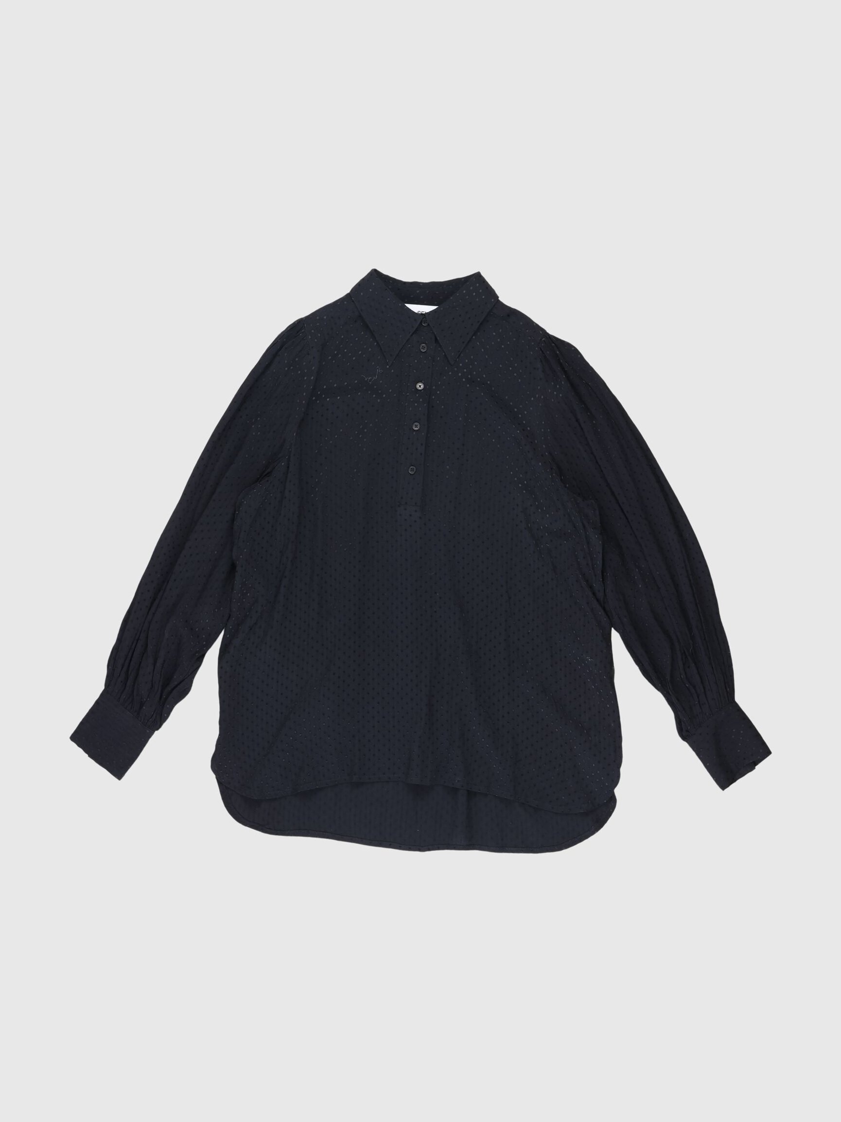 TEXTURED VISCOSE BLOUSE