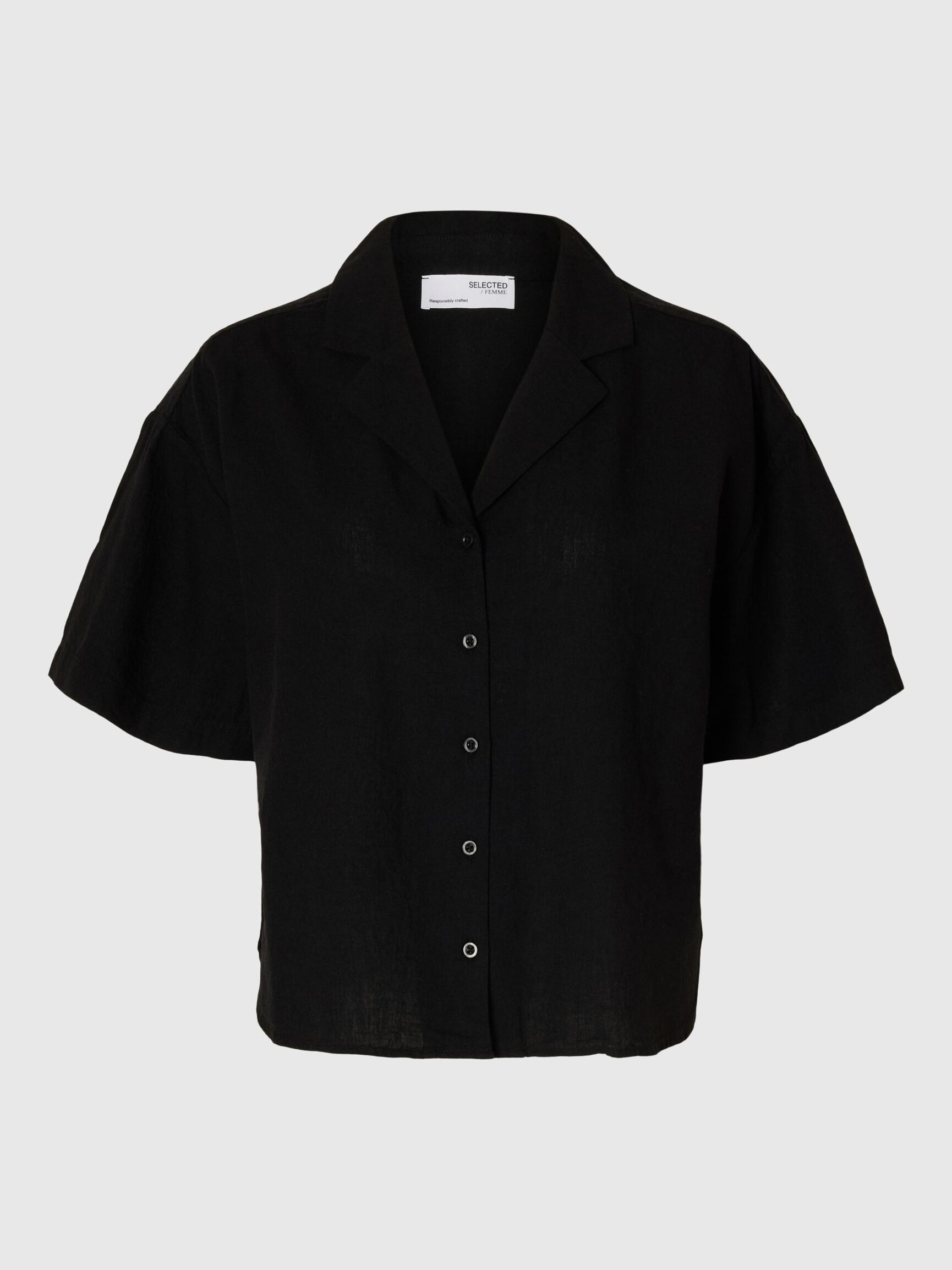 LINEN BLEND SHORT SLEEVED SHIRT