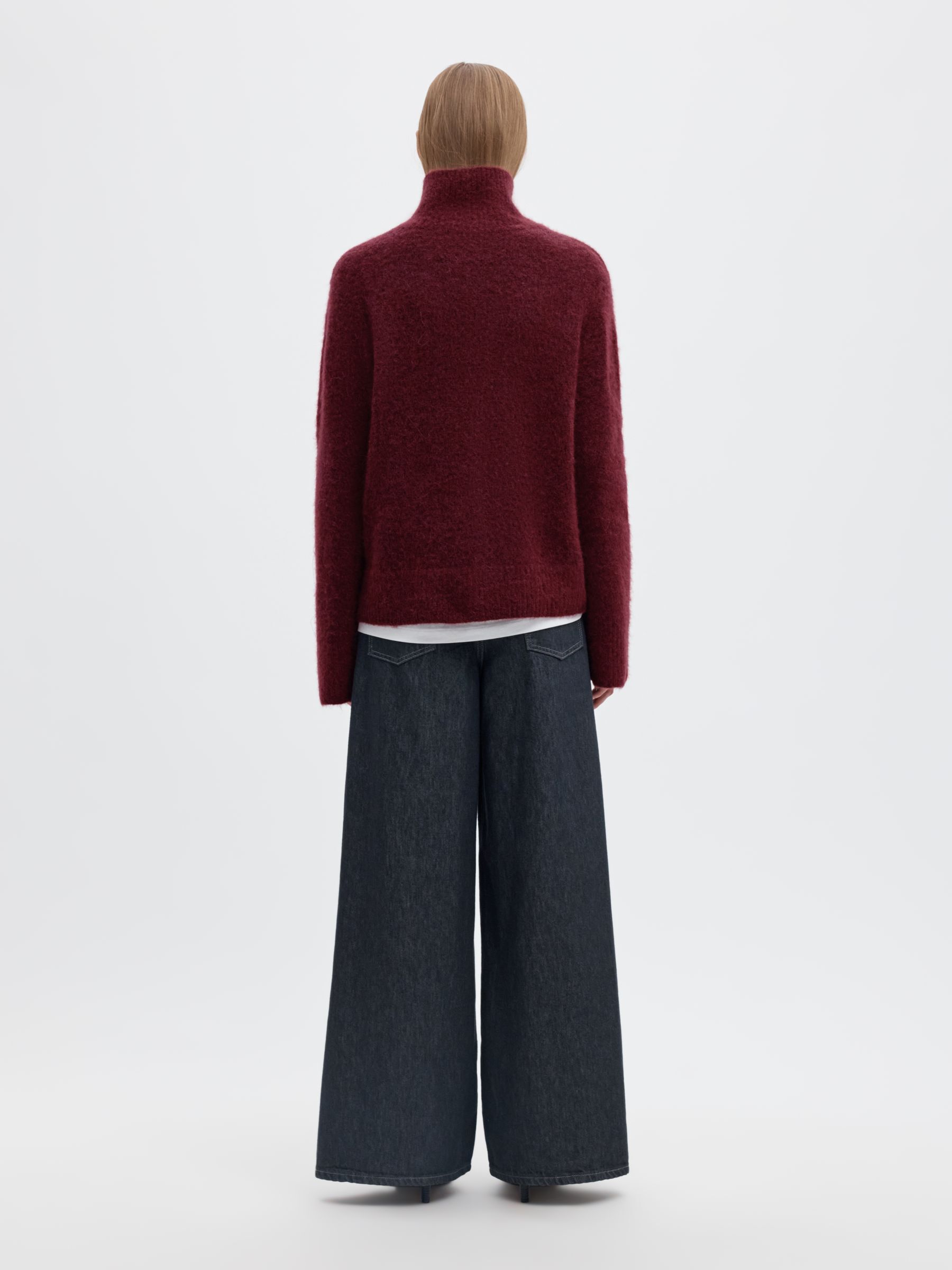 WOOL BLEND HIGH-NECK JUMPER