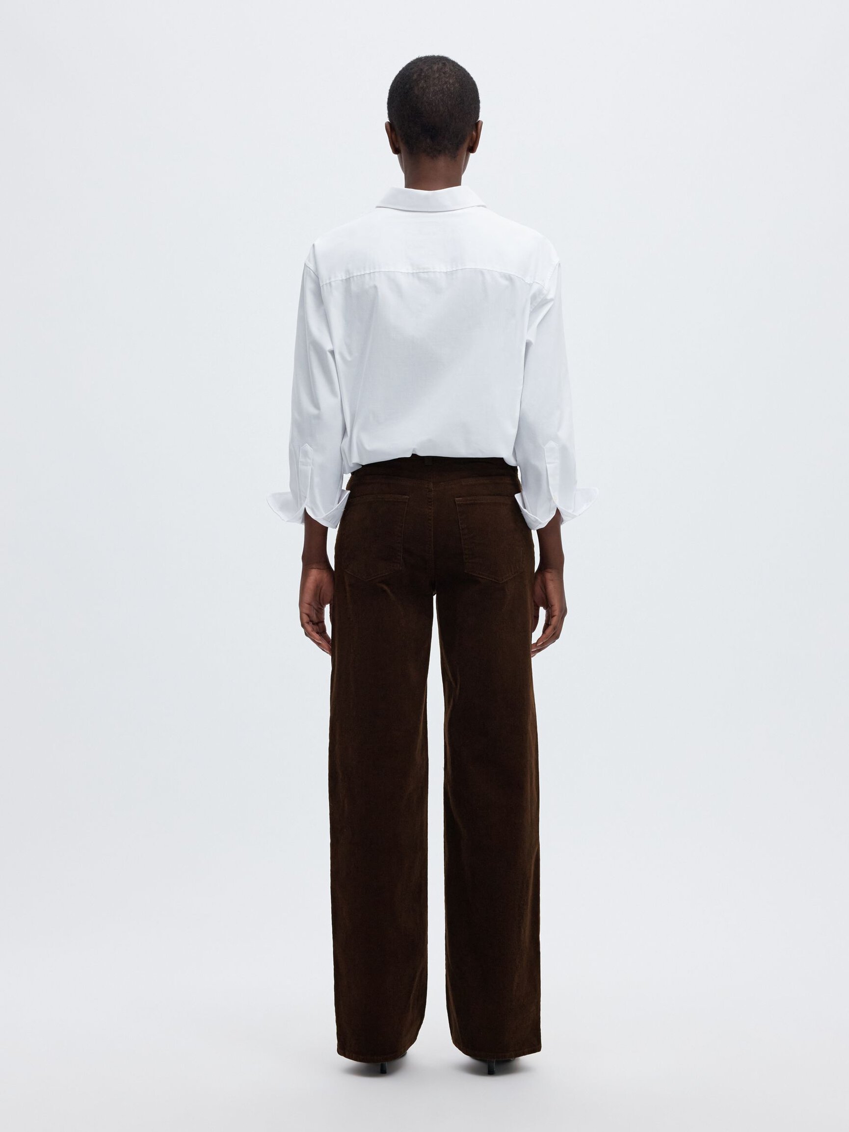 WIDE FIT CORDUROY TROUSERS