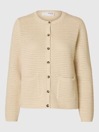 100% BAUMWOLL STRICKJACKE, Birch, highres