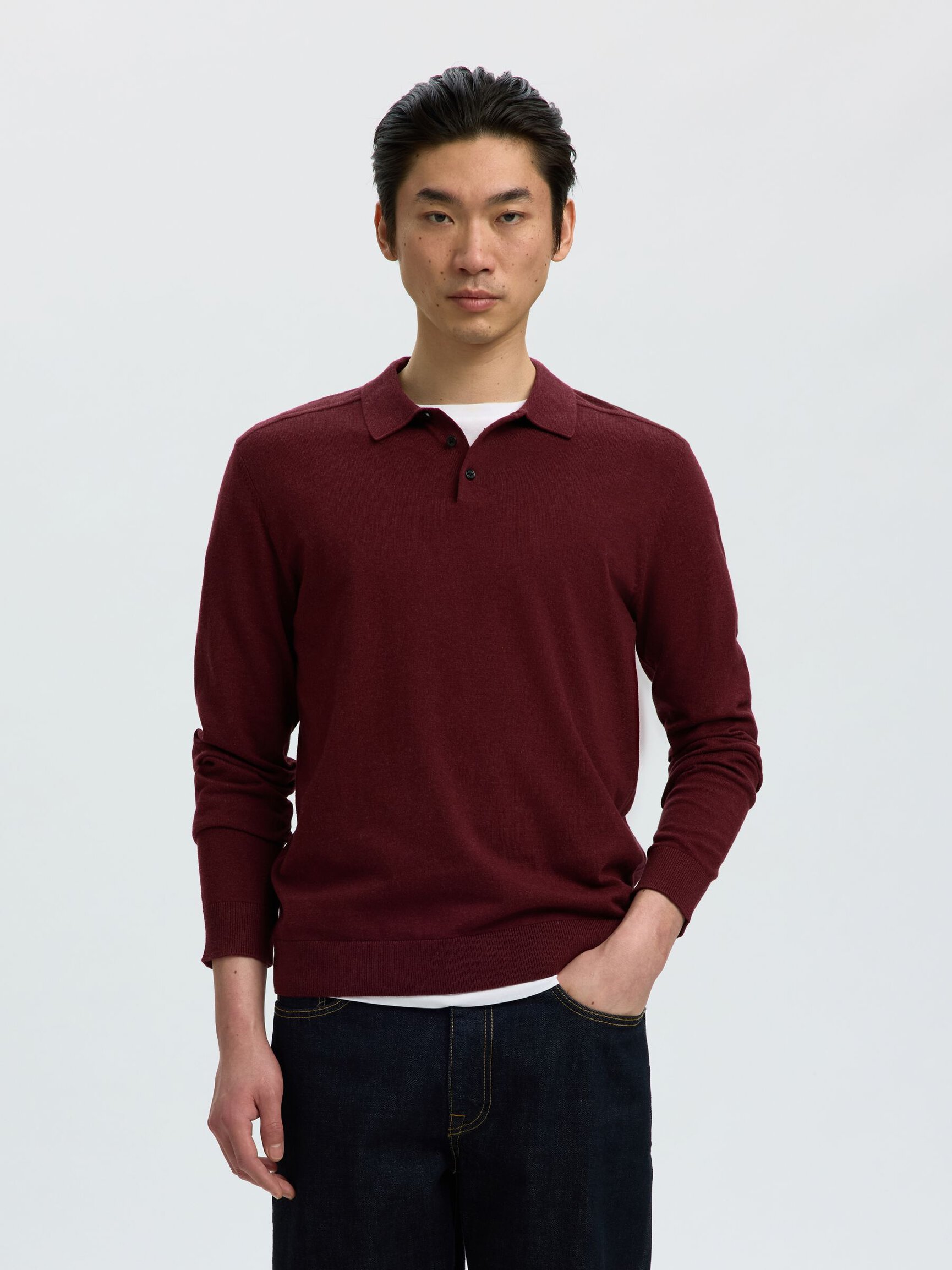 MANCHES LONGUES EN MAILLE POLO