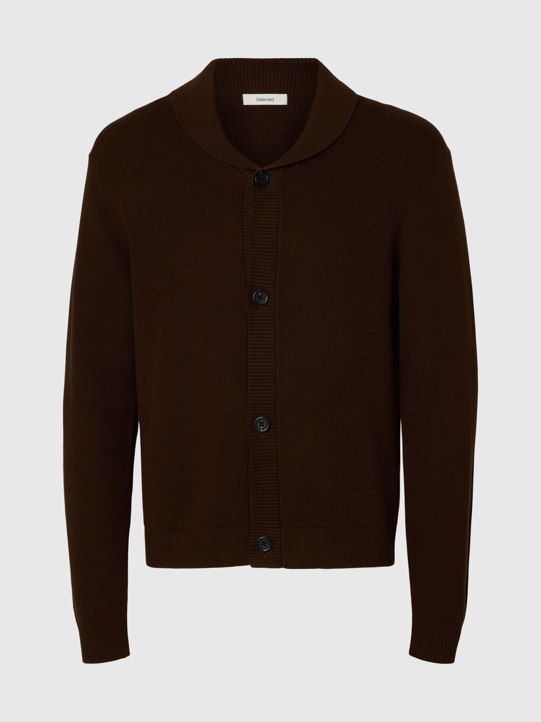 ORGANIC COTTON SHAWL COLLAR CARDIGAN