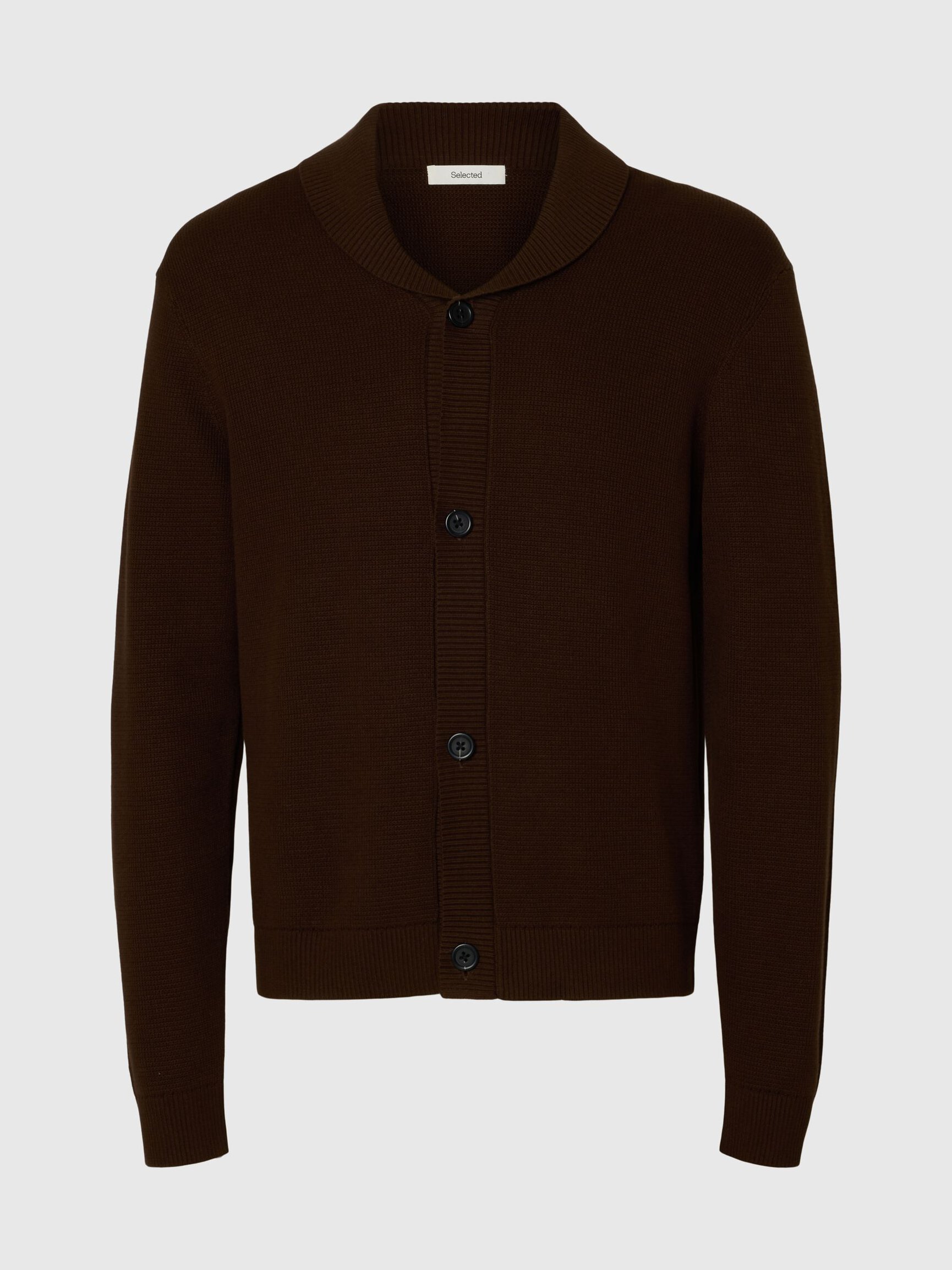 ORGANIC COTTON SHAWL COLLAR CARDIGAN