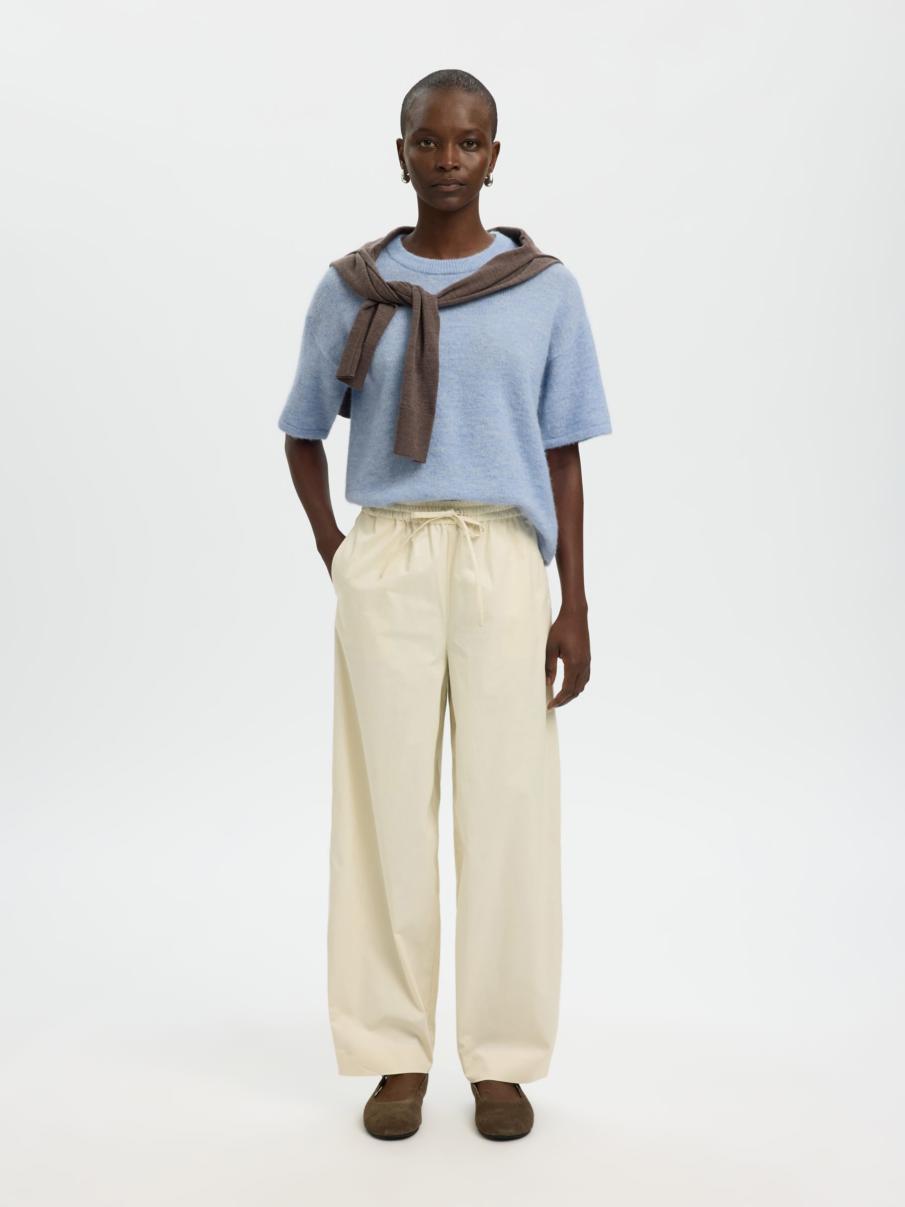 WOOL BLEND KNITTED PULLOVER