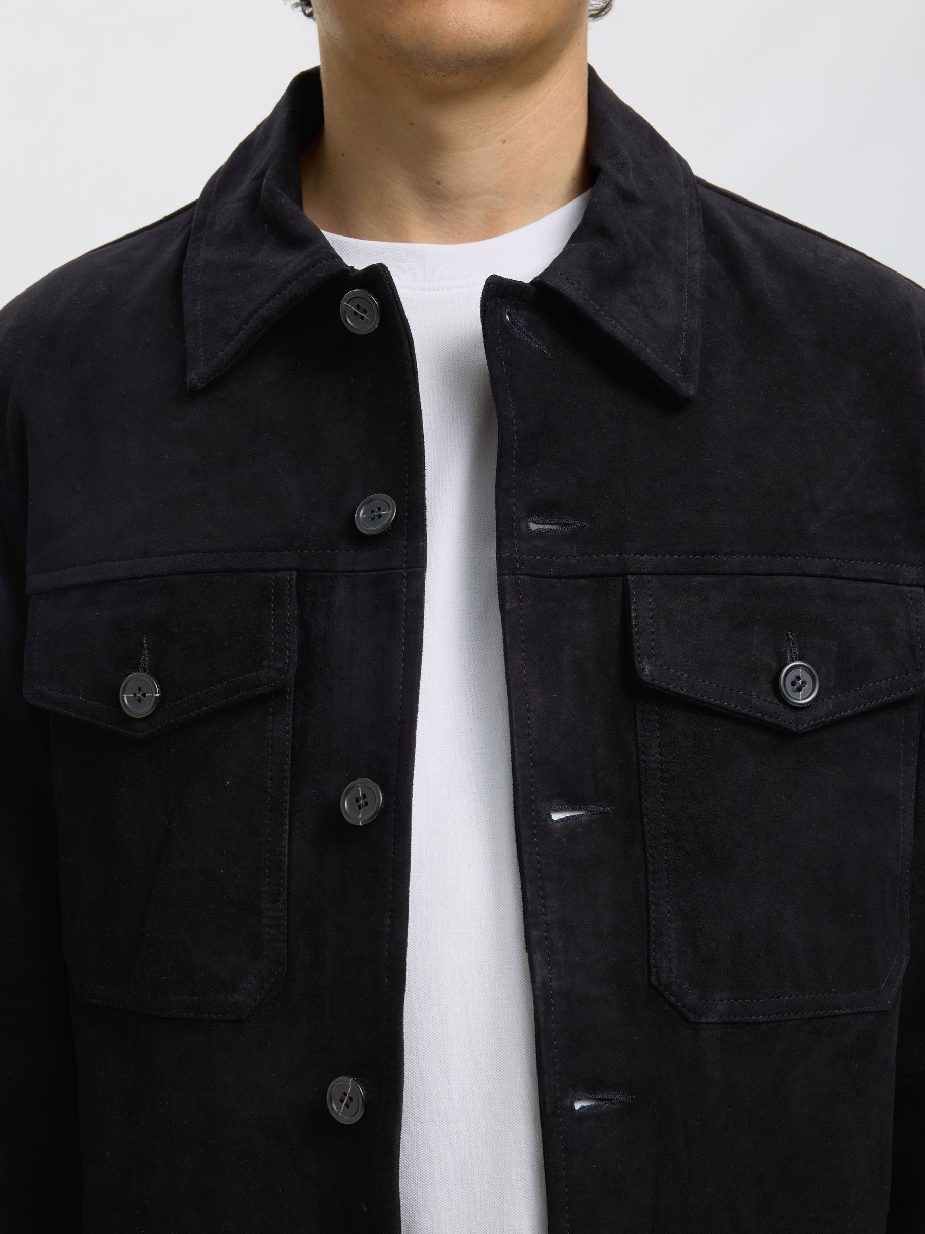SUEDE OVERSHIRT