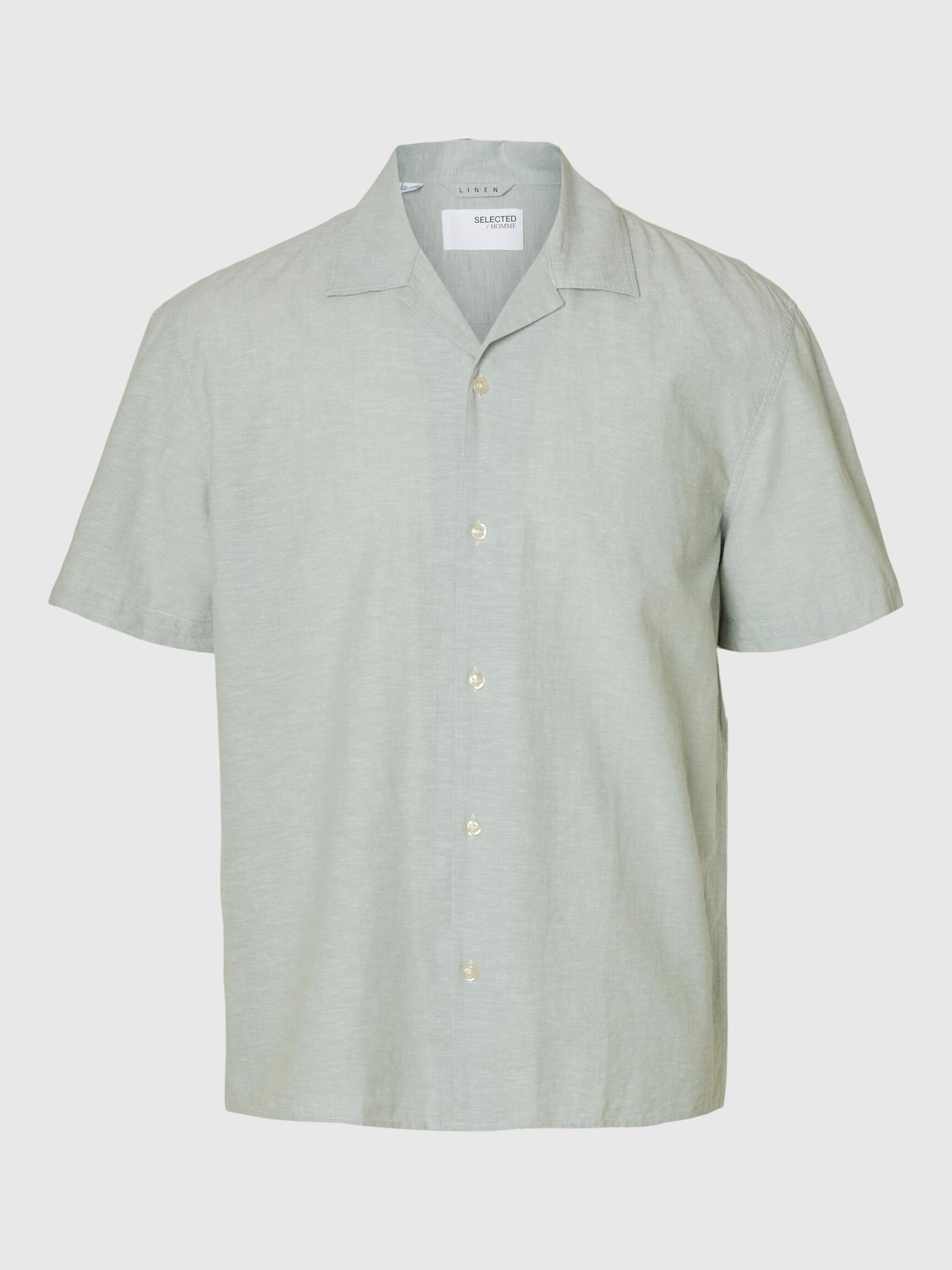 LINEN BLEND SHORT SLEEVED SHIRT
