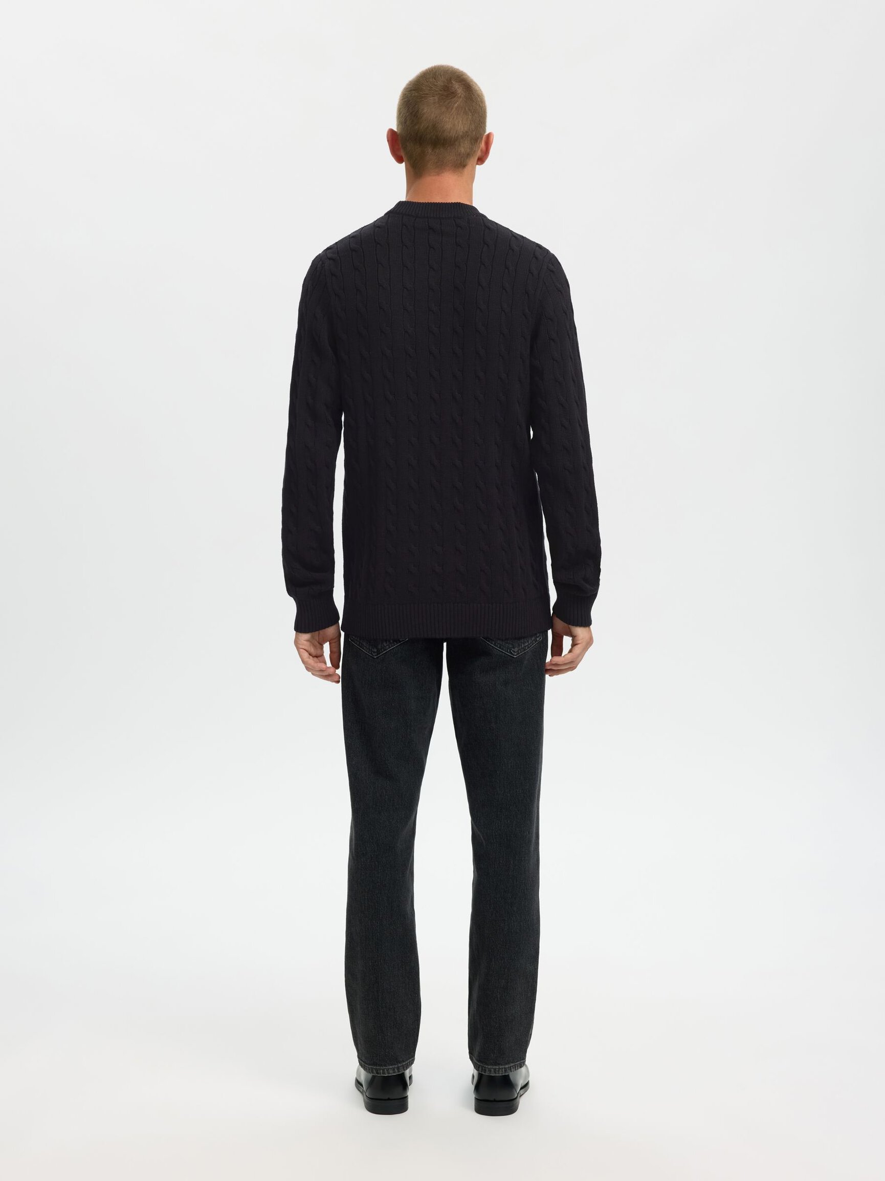 CABLE KNIT KNITTED JUMPER