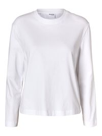 LONG-SLEEVED BOXY T-SHIRT, Bright White, highres