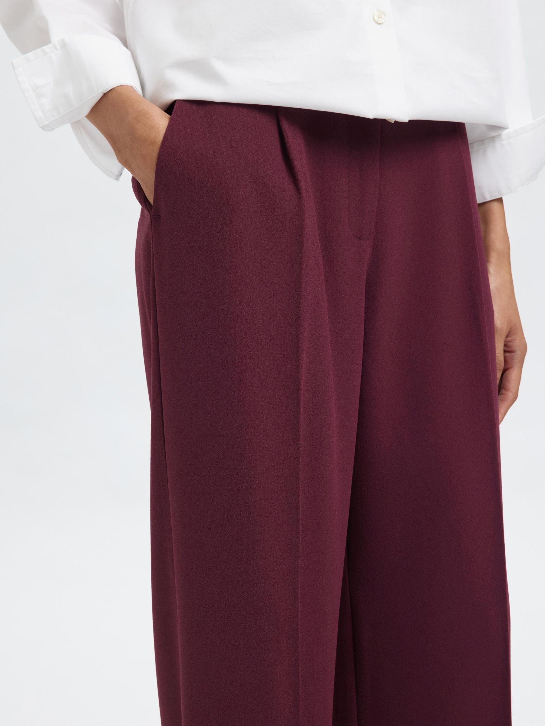 WOVEN WIDE-LEG TROUSERS