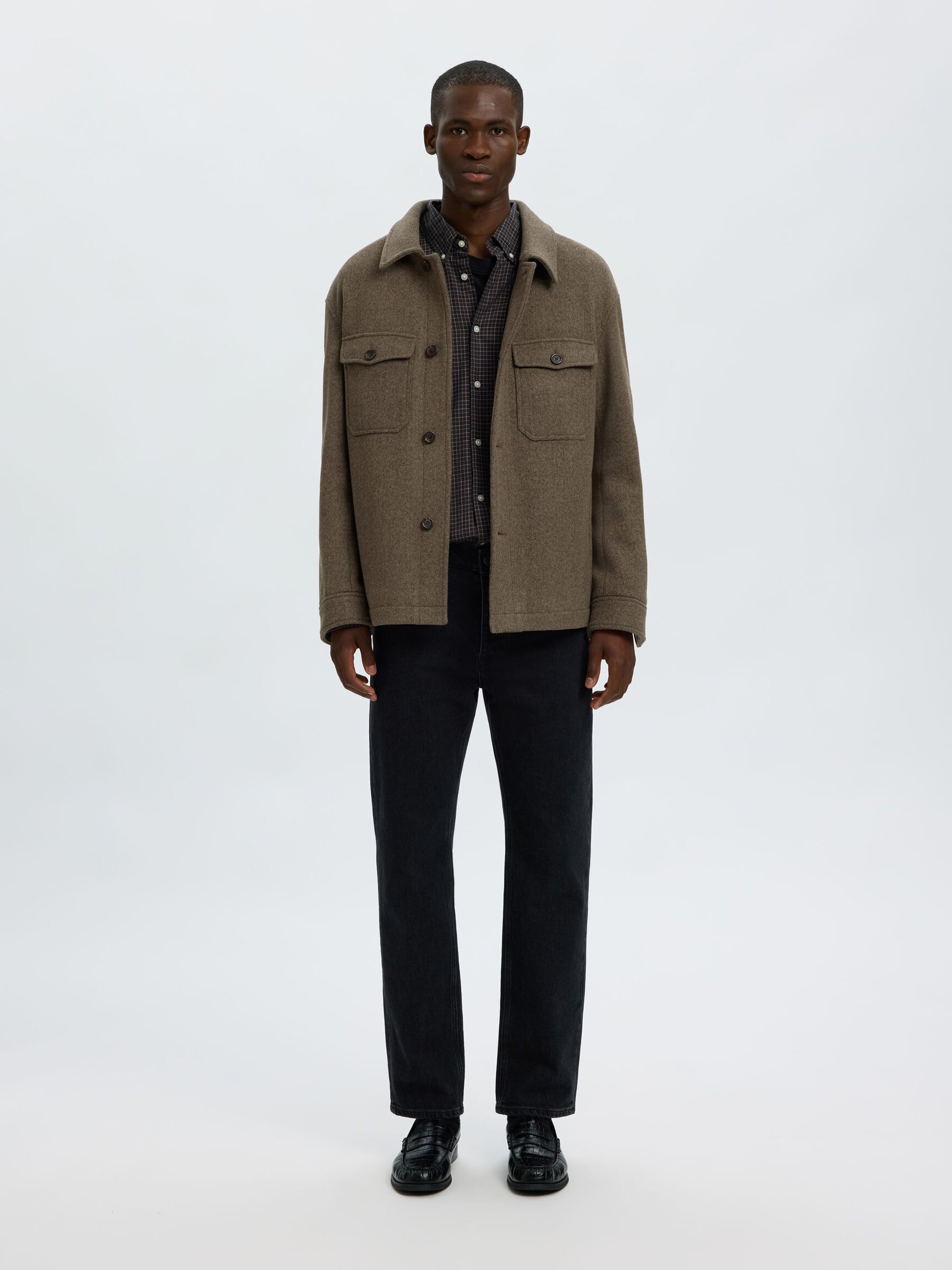 WOOL BLEND SHACKET