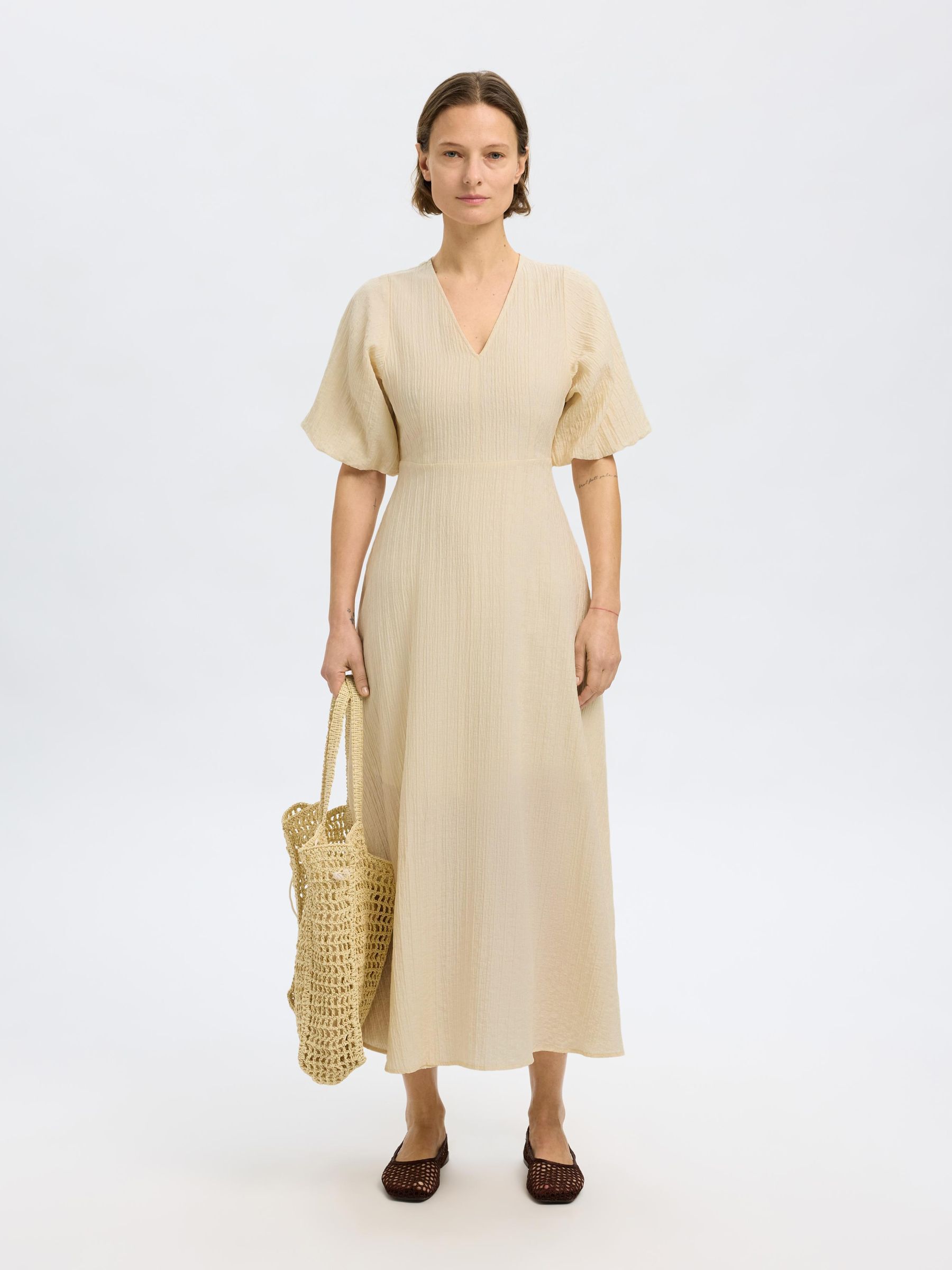 BALLONÄRMEL MAXIKLEID