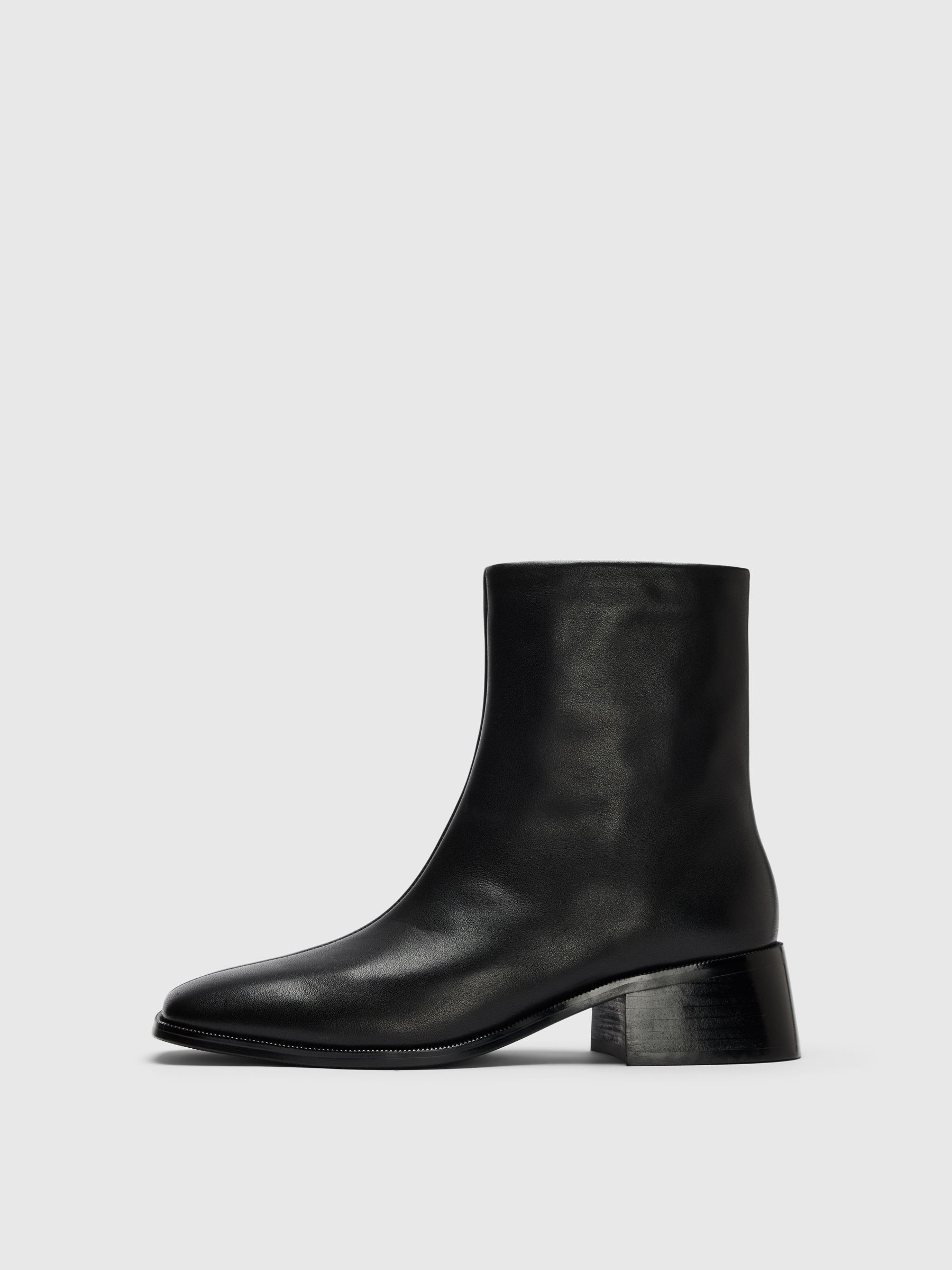 LEATHER ANKLE BOOTS