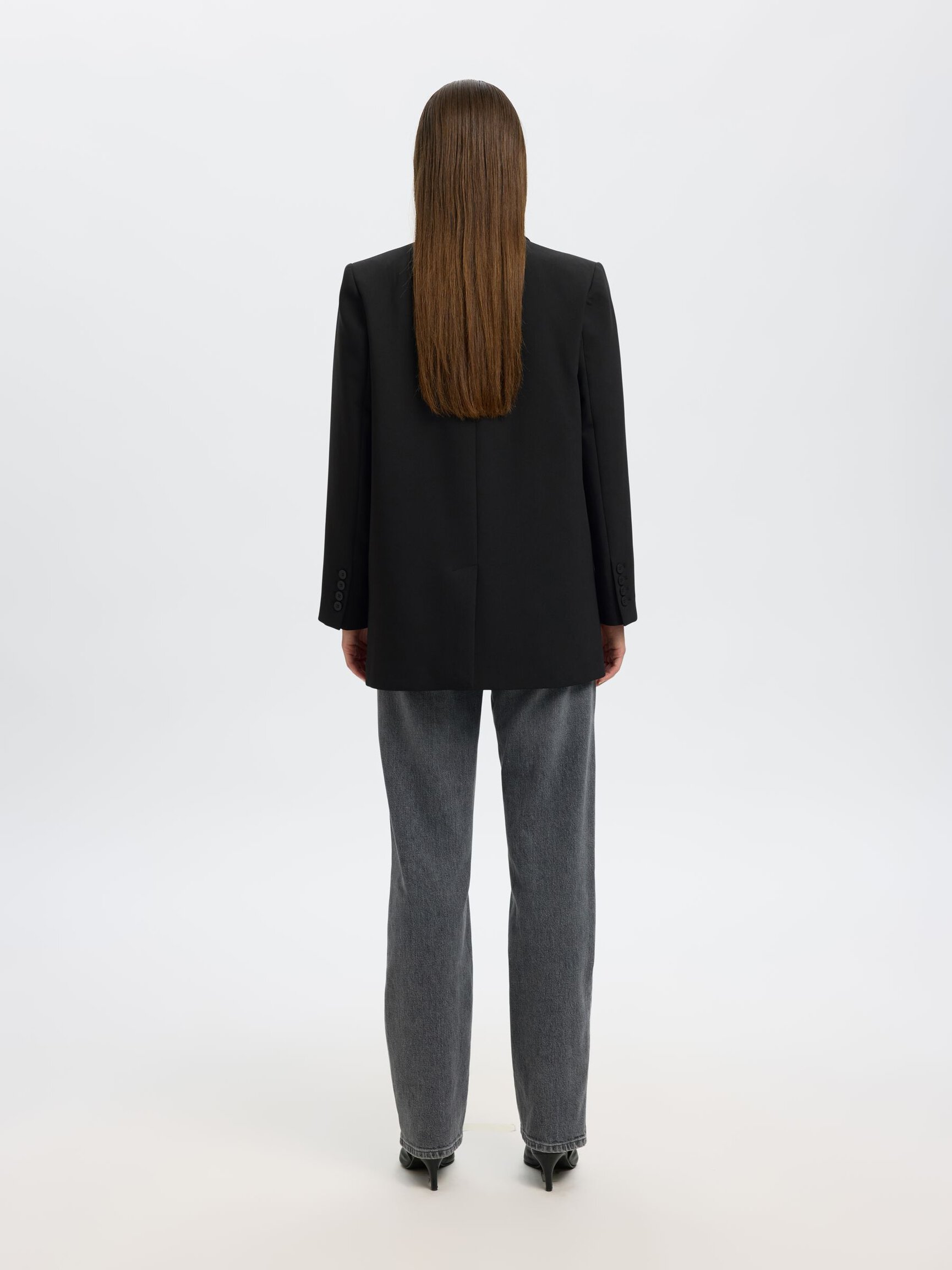 LONG RELAXED FIT SINGLE-BREASTED BLAZER