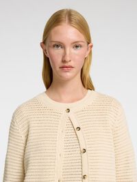 100% BAUMWOLL STRICKJACKE, Birch, highres