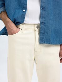 KATOENMIX STRAIGHT FIT JEANS, White Denim, highres
