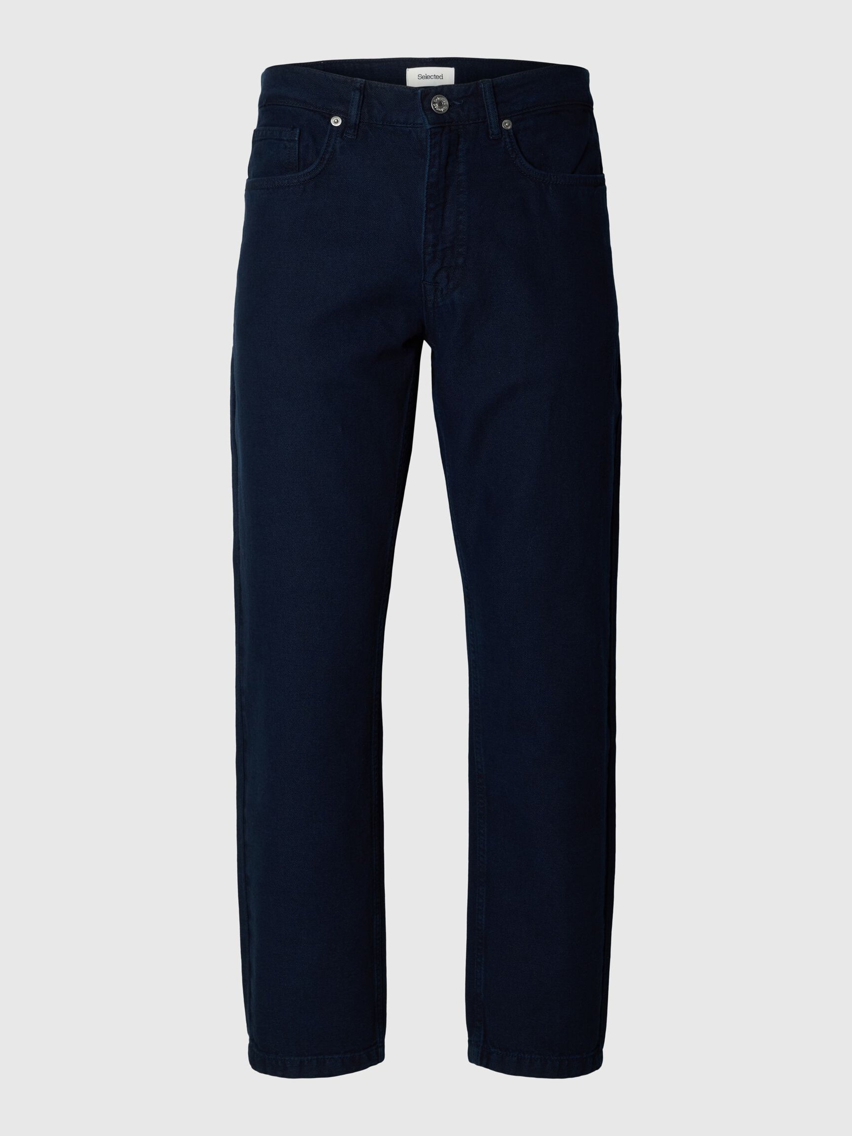 COTTON BLEND TAPERED FIT JEANS