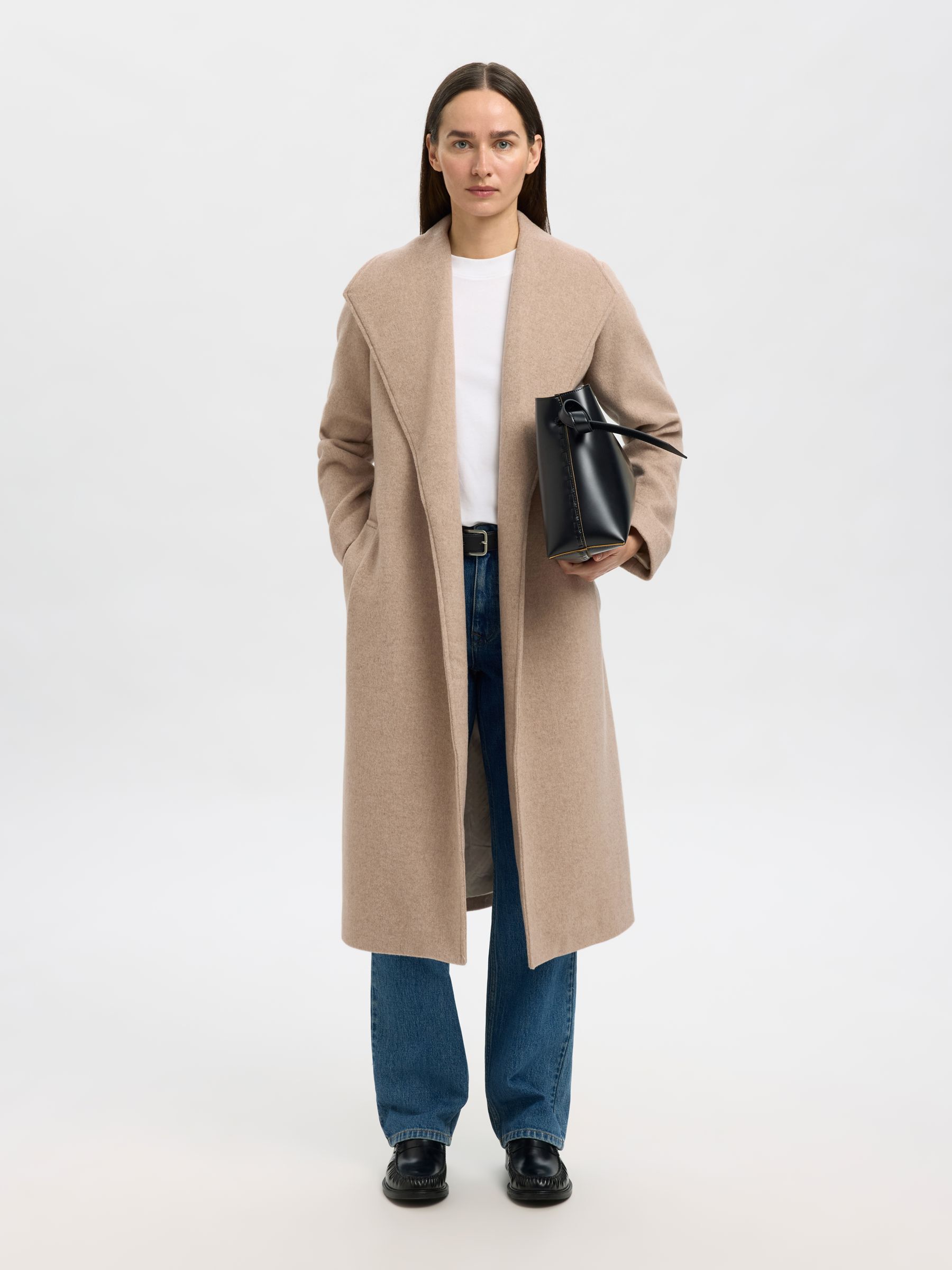 【Herlipto】Siena  Long Coat Mサイズ Shaggy Long Coat – SNIDEL